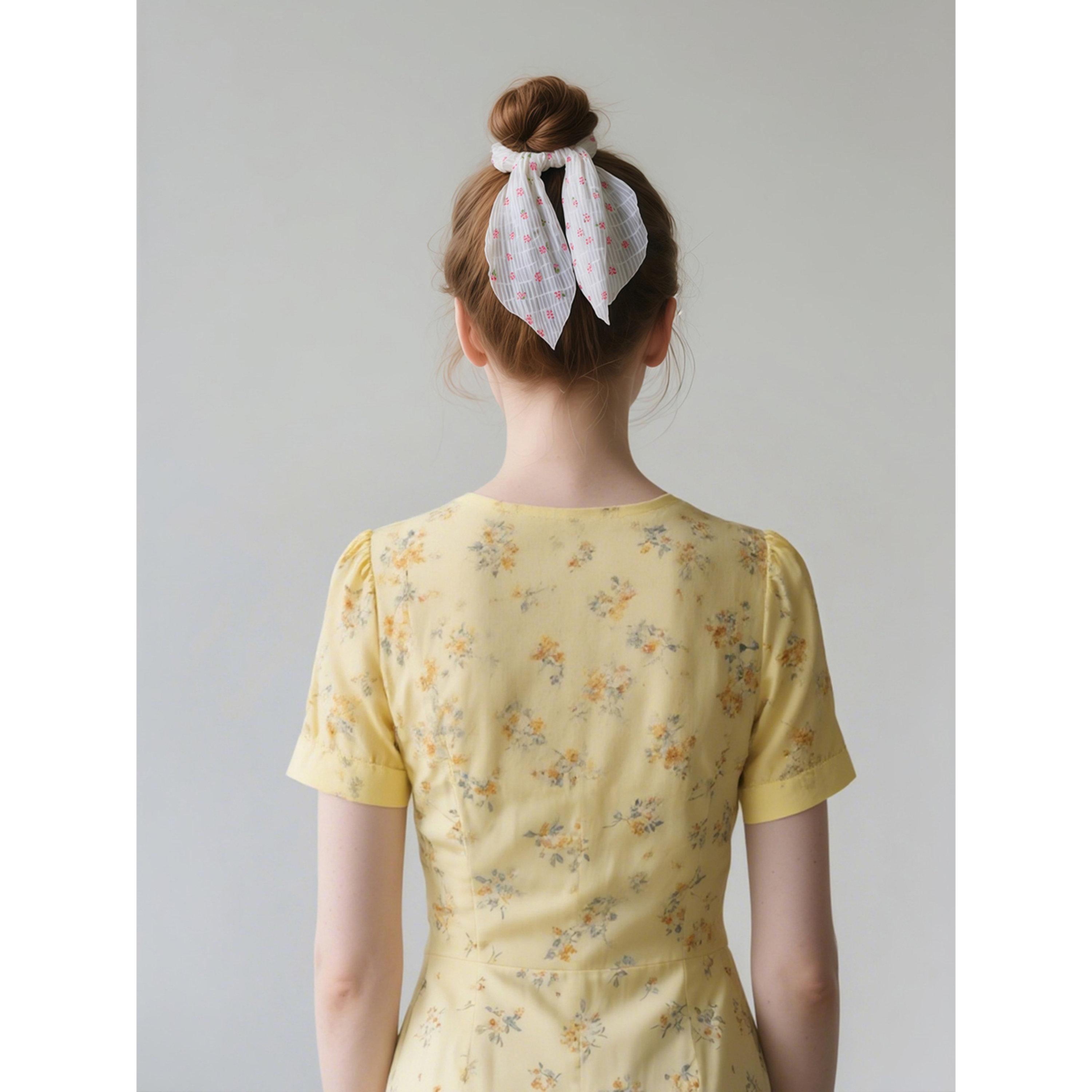 طقم ربطات شعر مطبوعة بالزهور - 5 قطع-women-hairaccessories-scrunchies-image-2