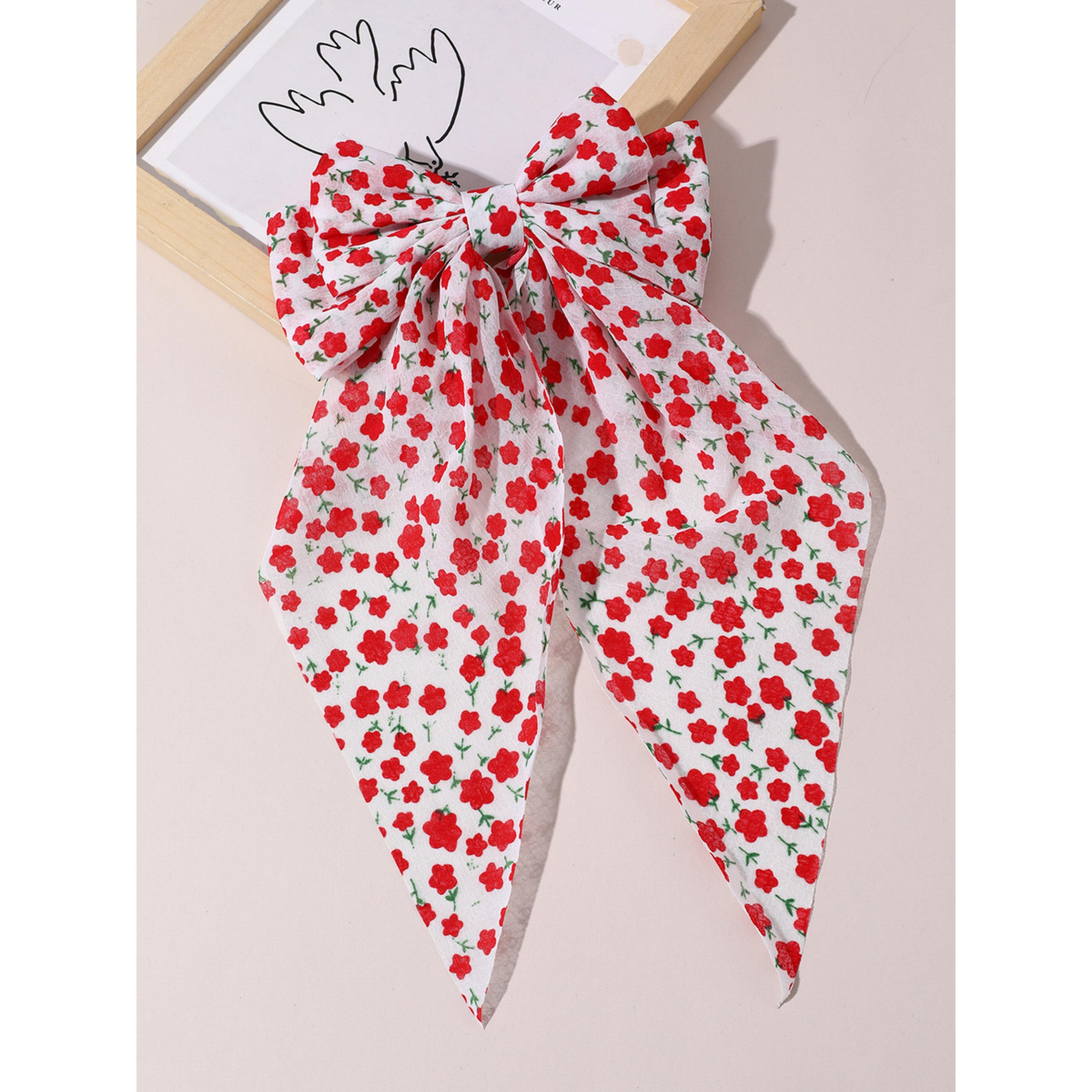 Take Two Floral Print Bow Hair Clip-women-hairaccessories-clips-image-3