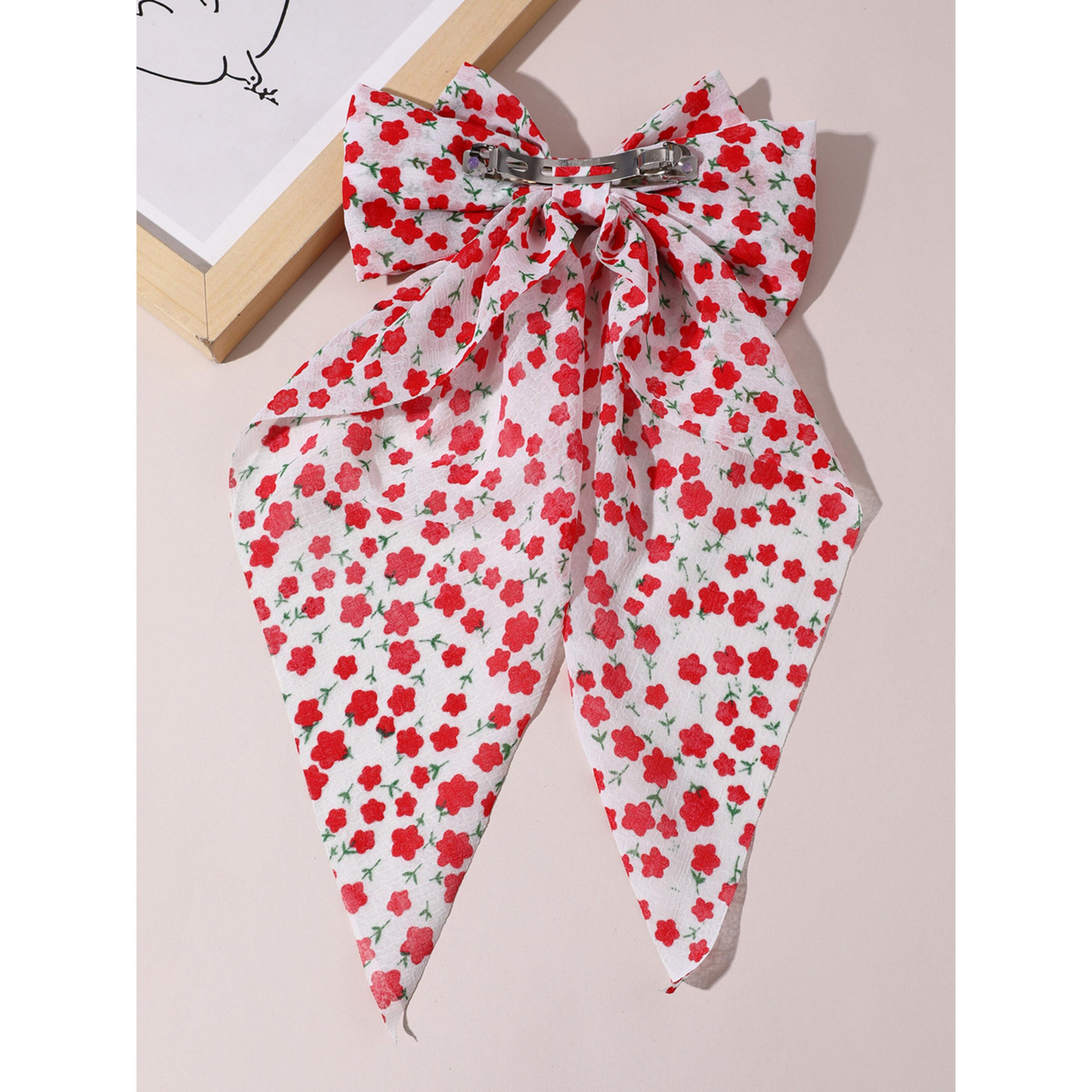 Take Two Floral Print Bow Hair Clip-women-hairaccessories-clips-image-5