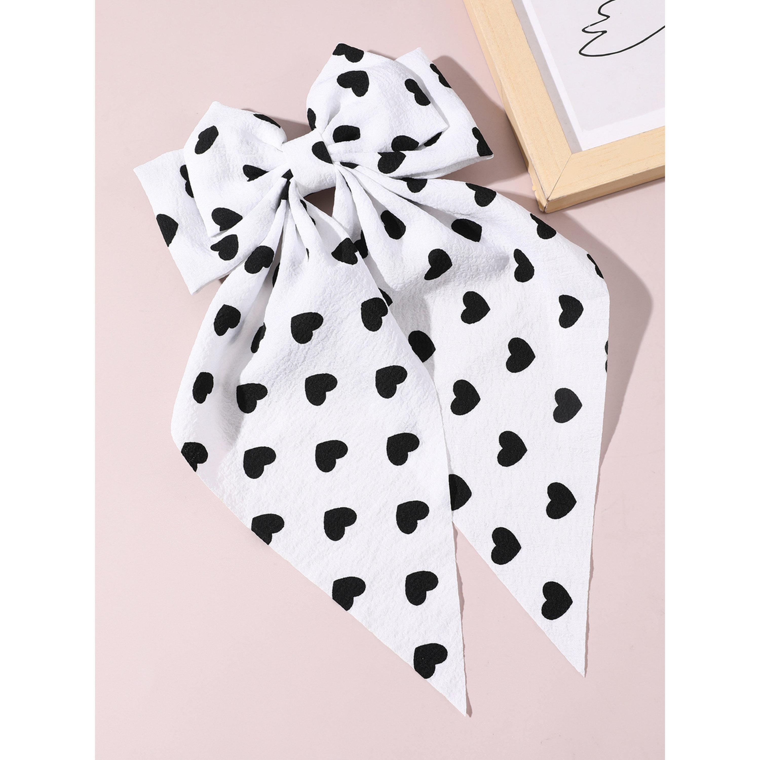 Take Two Heart Print Bow Hair Clip-women-hairaccessories-clips-image-3