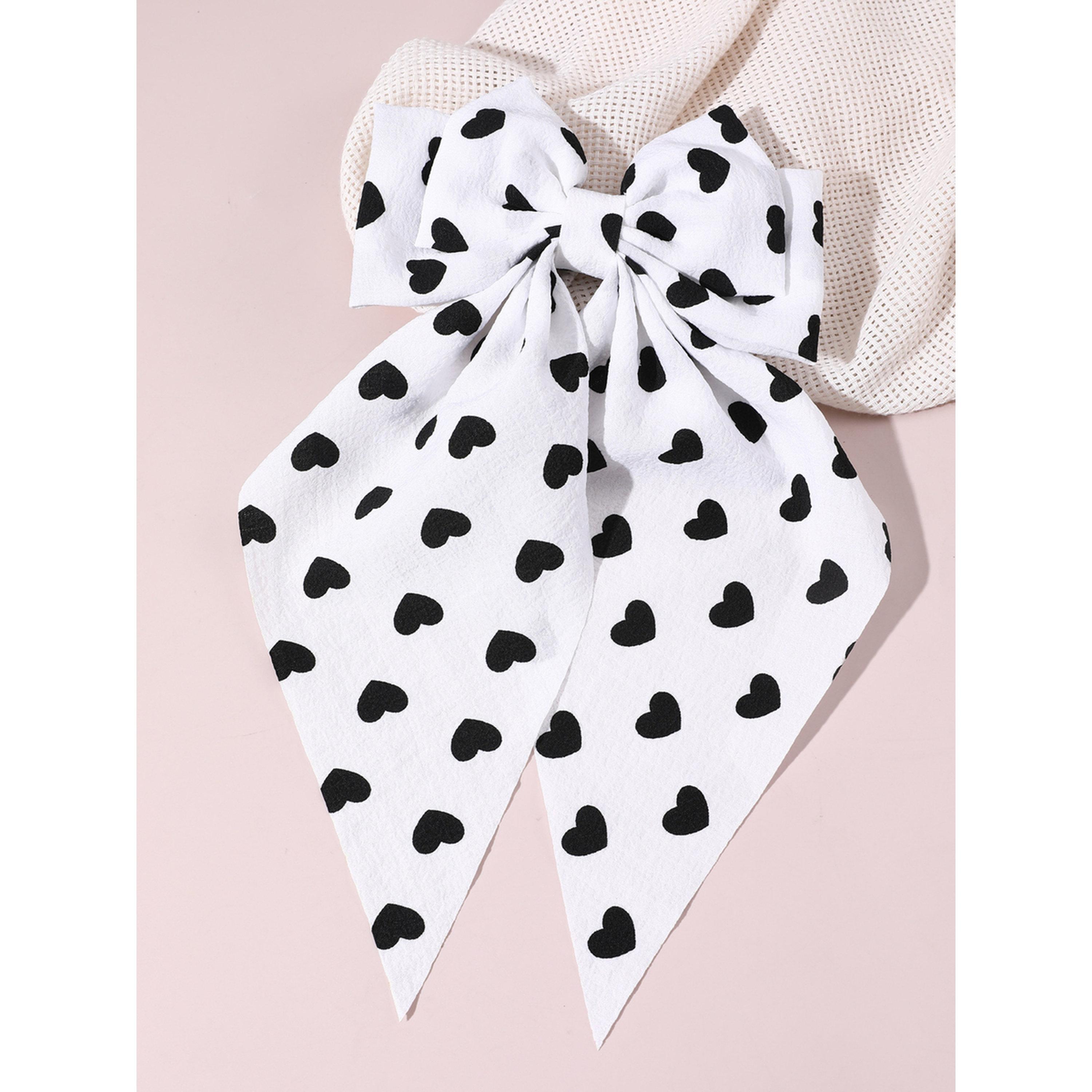 Take Two Heart Print Bow Hair Clip-women-hairaccessories-clips-image-4