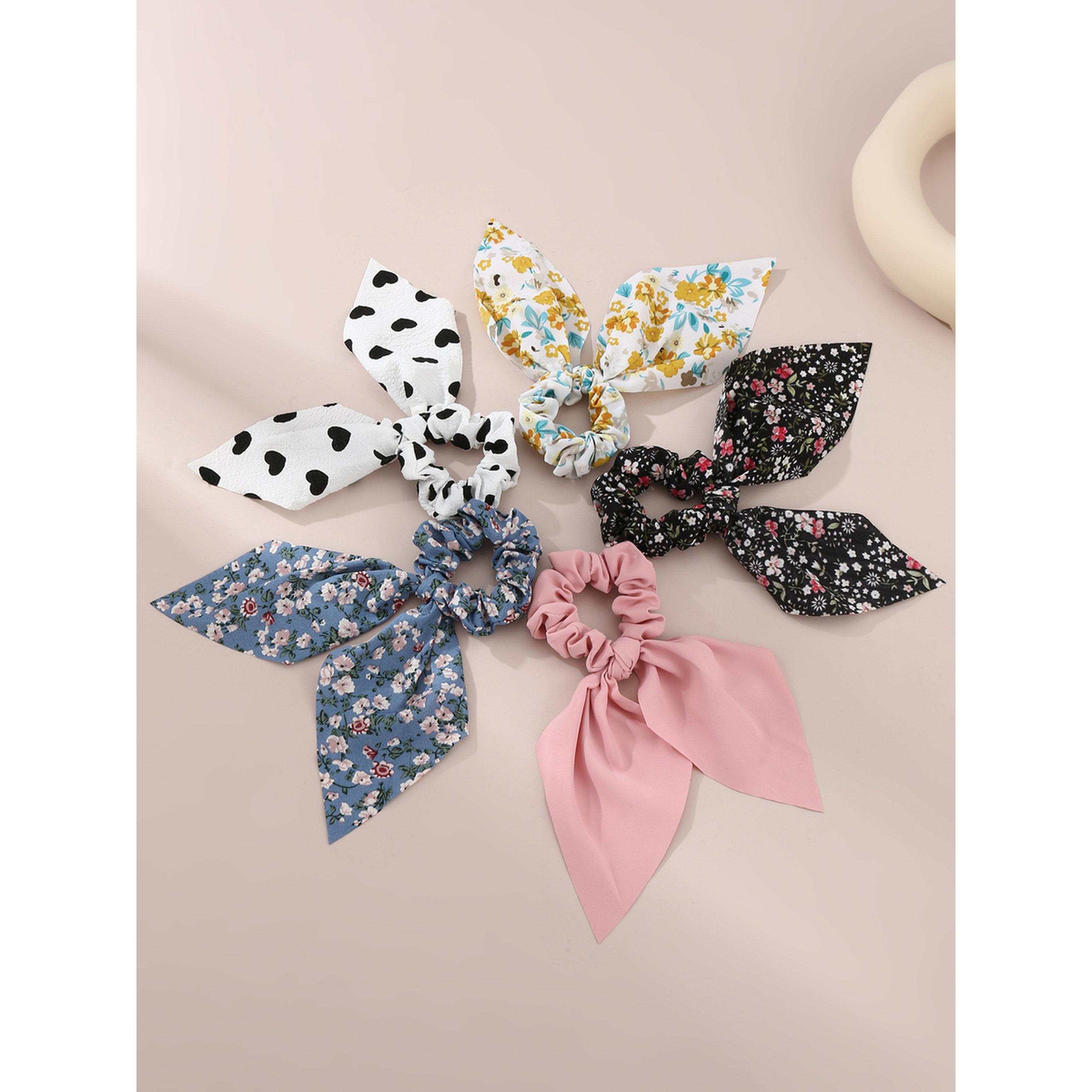 طقم ربطات شعر مطبوعة - 5 قطع-women-hairaccessories-scrunchies-image-4
