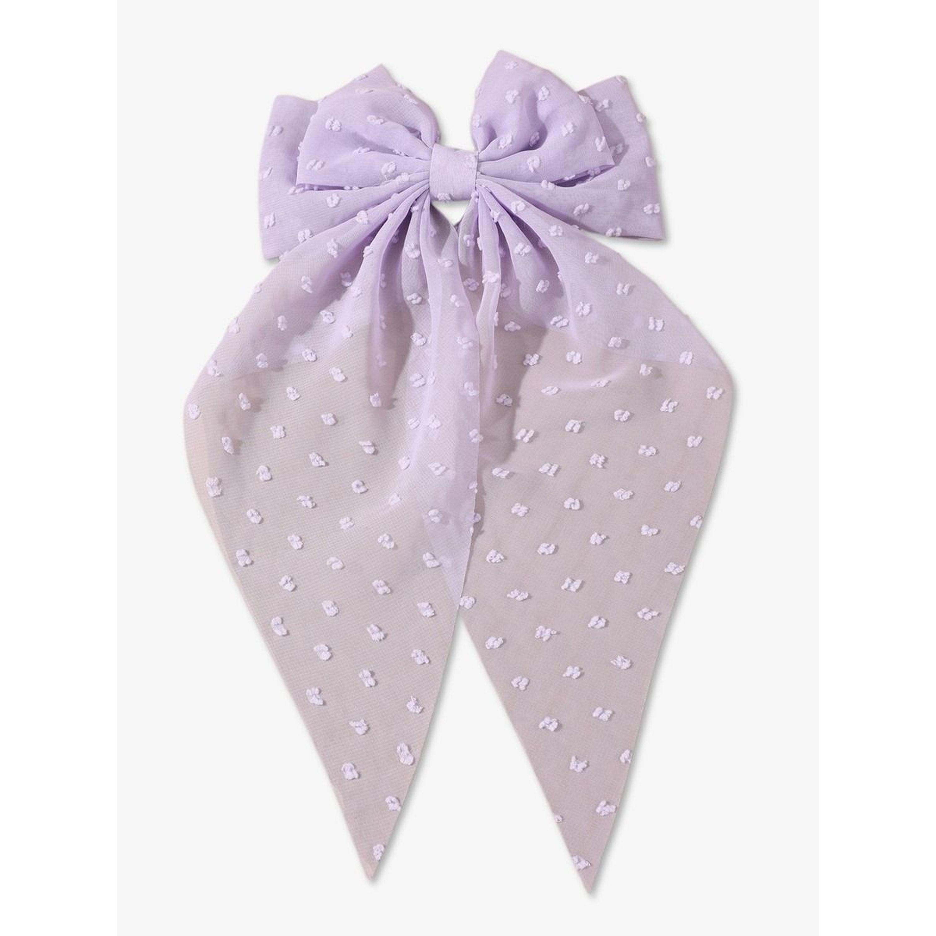مشبك شعر بفيونكة بنفسجية بارزة الملمس-women-hairaccessories-clips-image-1