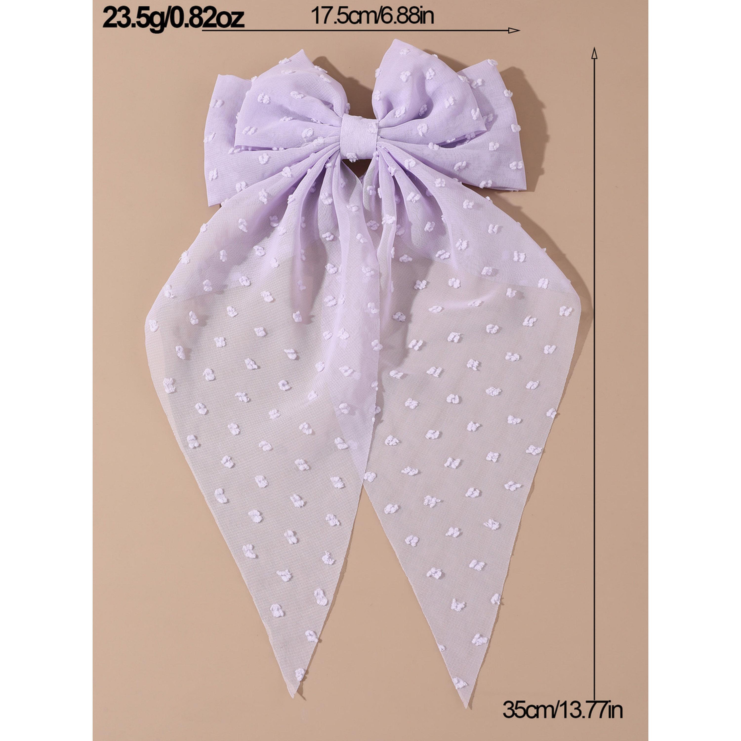 مشبك شعر بفيونكة بنفسجية بارزة الملمس-women-hairaccessories-clips-image-2