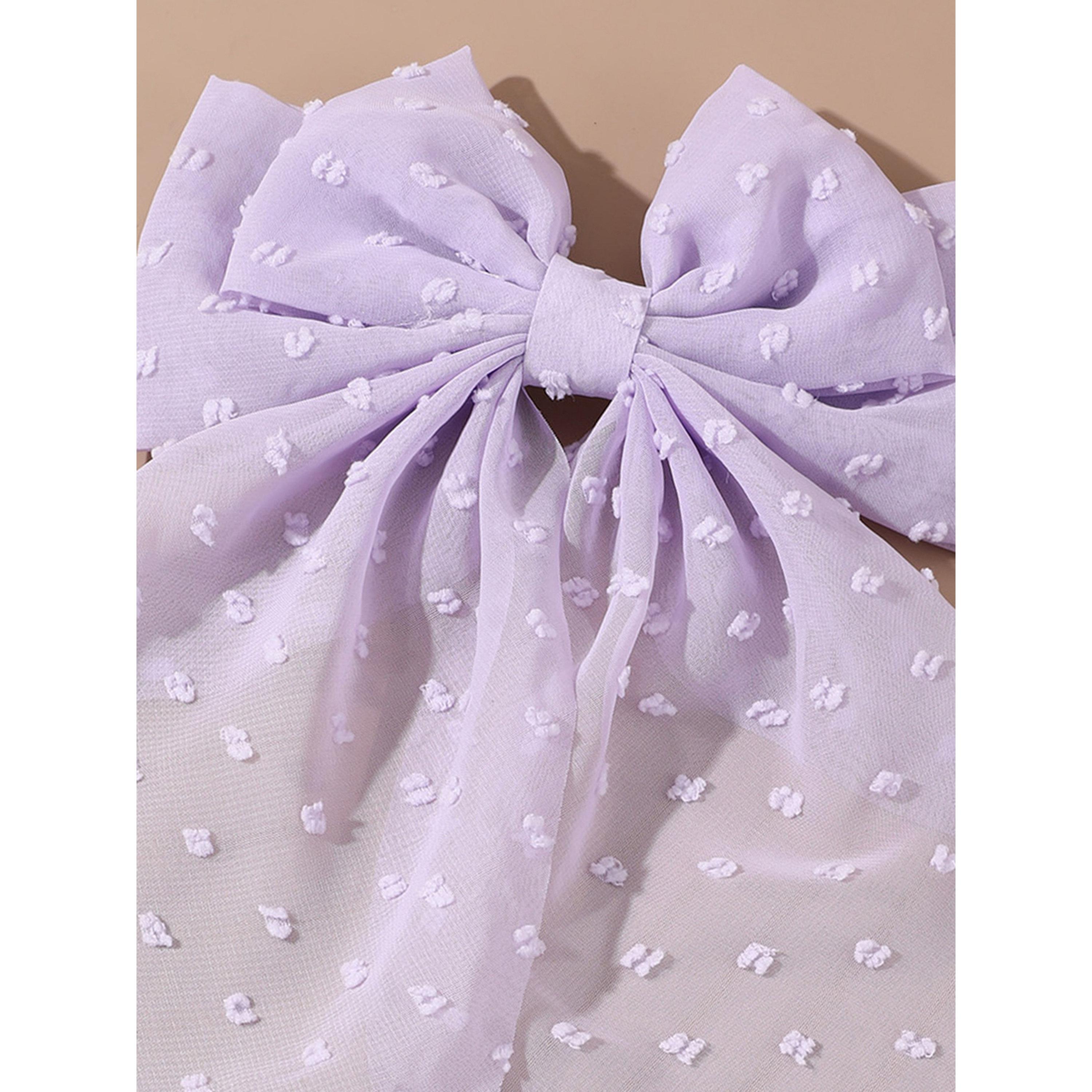 Take Two Purple Textured Bow Hair Clip-women-hairaccessories-clips-image-4