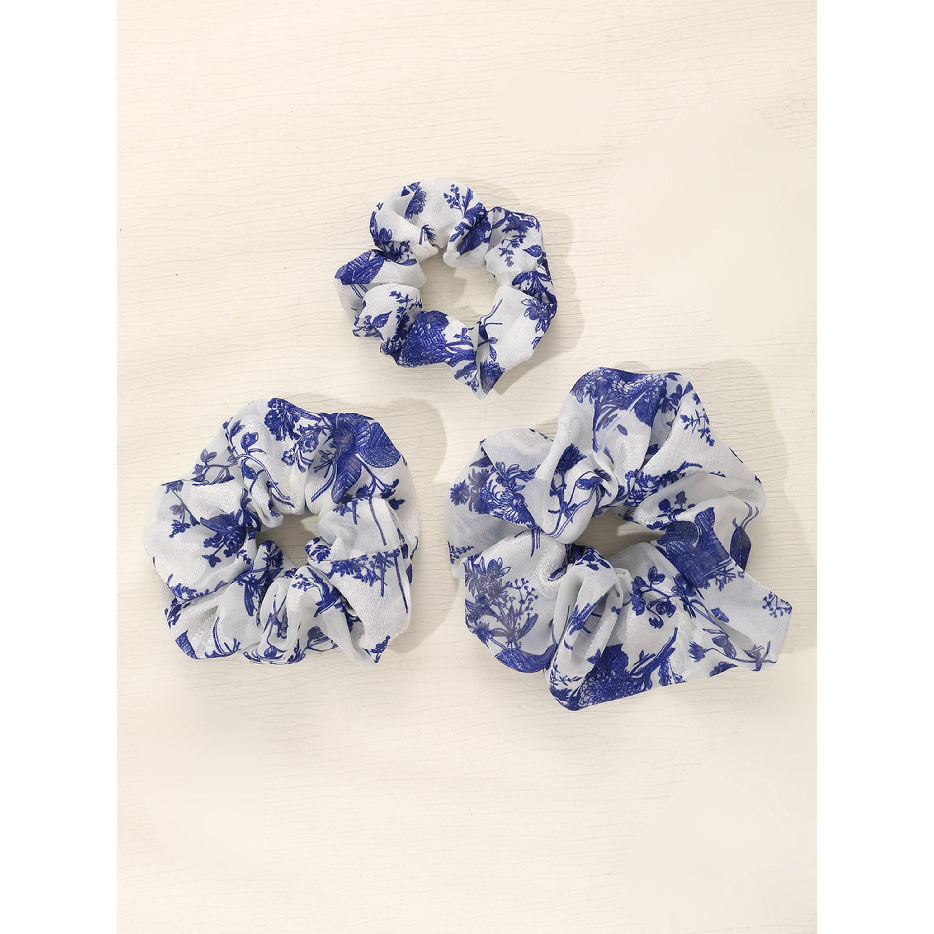 Take Two Pack of 3 - Floral Hair Scrunchies-women-hairaccessories-scrunchies-image-3