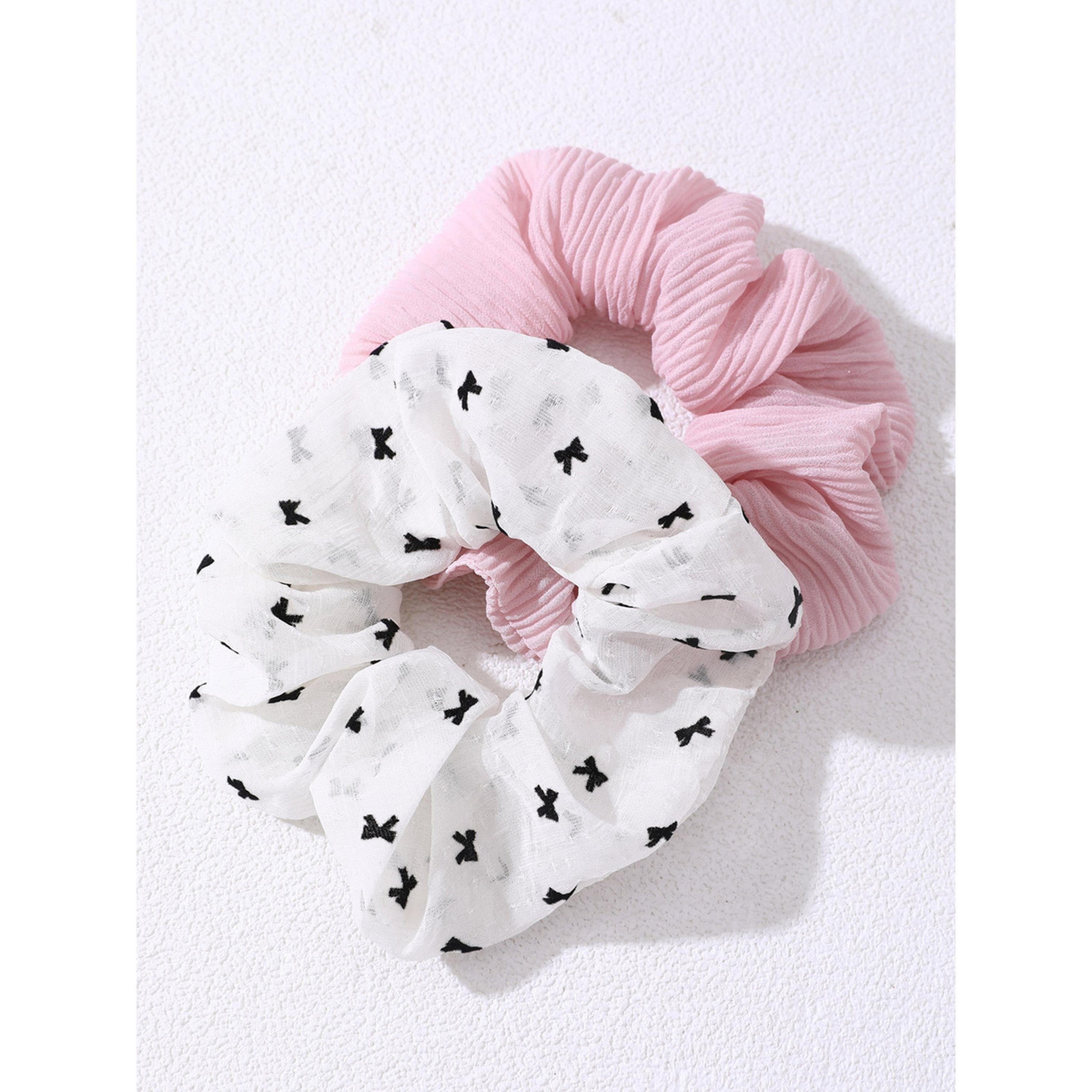 طقم ربطات شعر مضلعة ومطبوعة - قطعتين-women-hairaccessories-scrunchies-image-3
