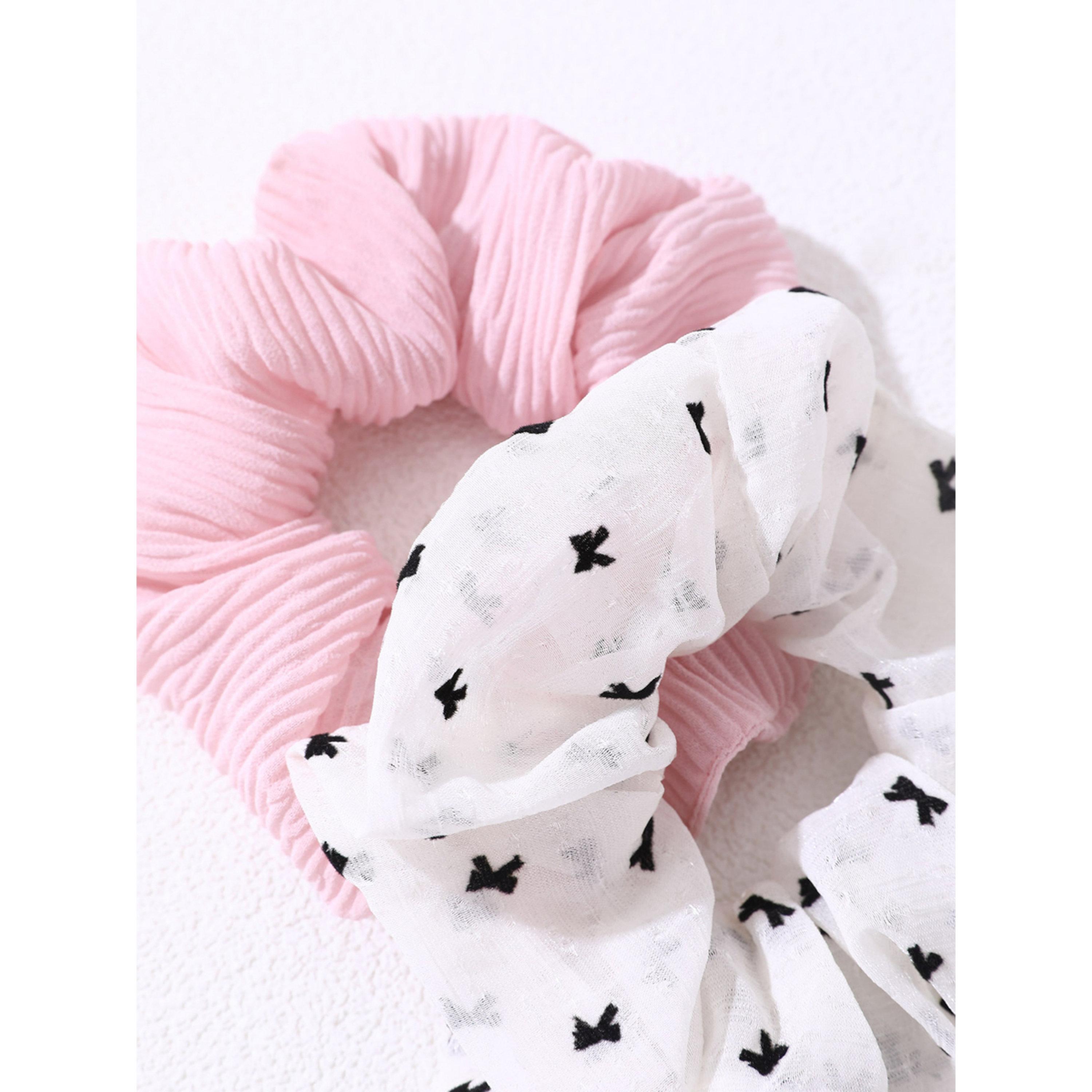 طقم ربطات شعر مضلعة ومطبوعة - قطعتين-women-hairaccessories-scrunchies-image-4
