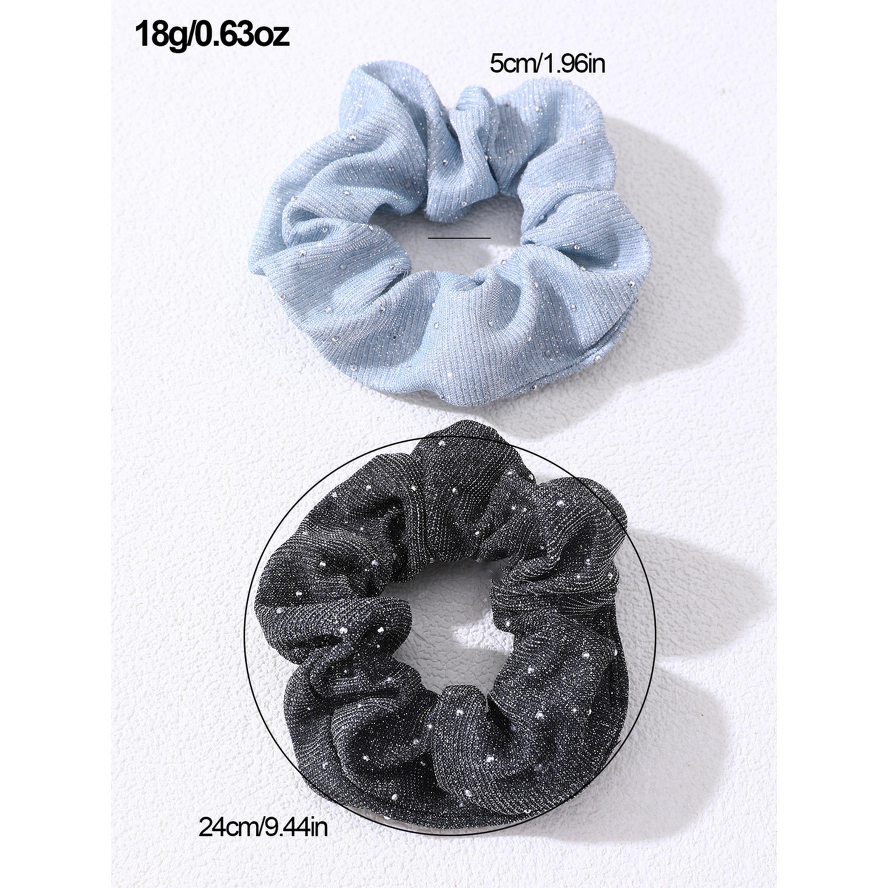 طقم أربطة شعر براقة وبارزة الملمس - قطعتين-women-hairaccessories-image-5