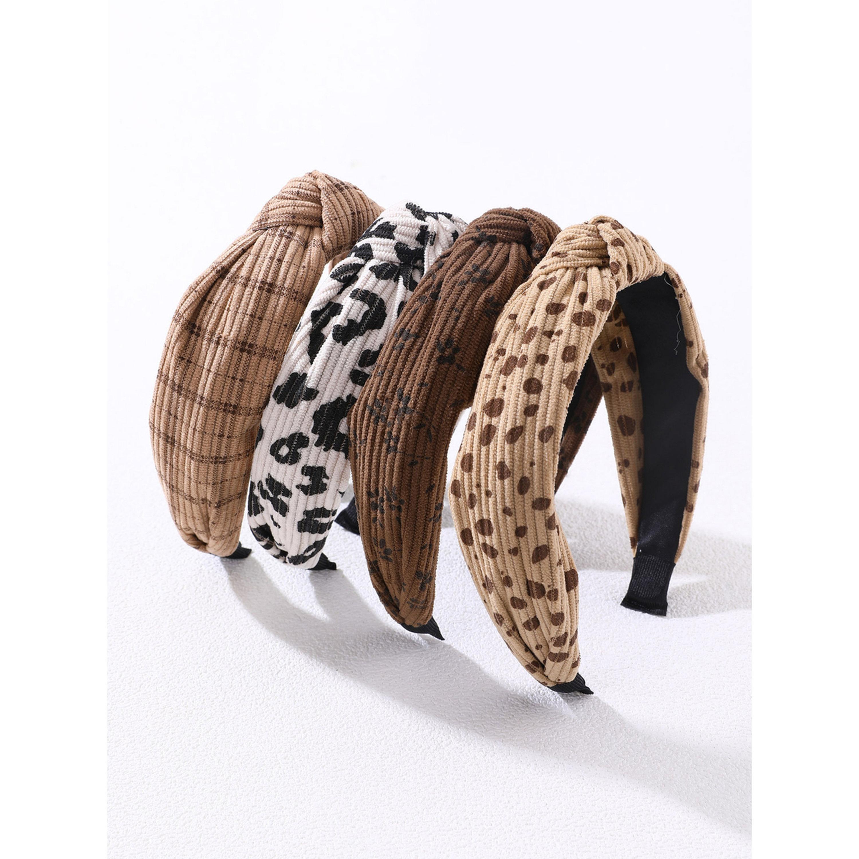 طقم ربطات رأس مطبوعة ومعقودة - 4 قطع-women-hairaccessories-bands-image-2