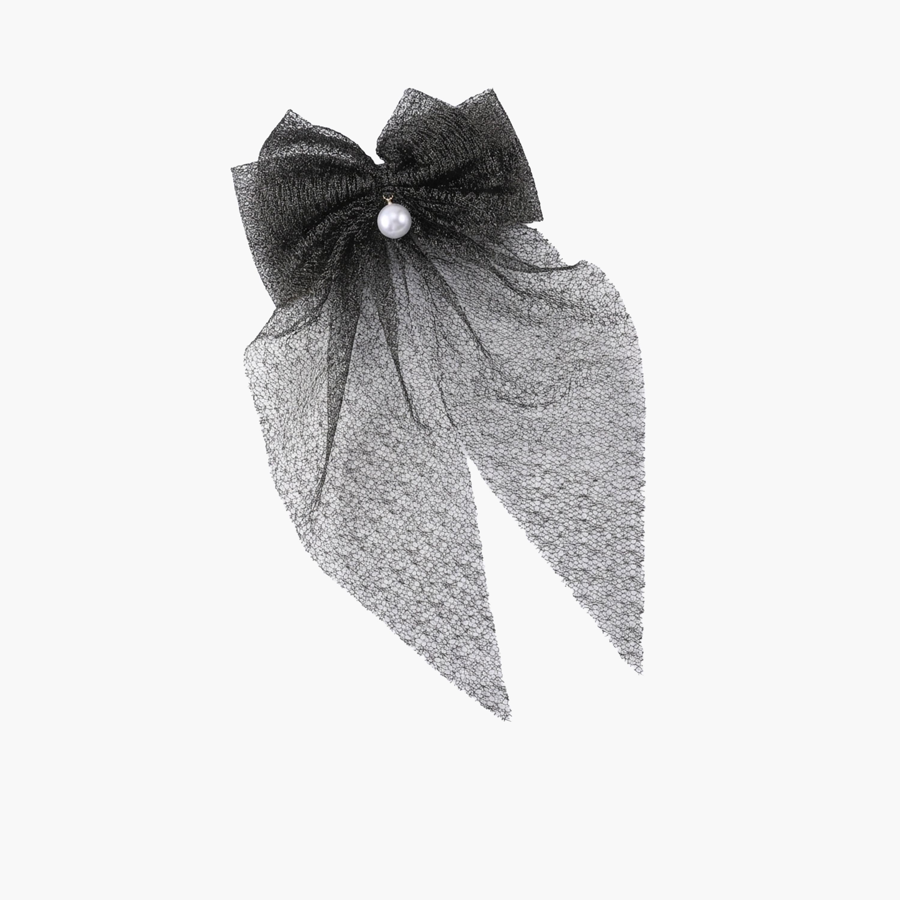 Take Two Black Lace Bow Hair Clip-women-hairaccessories-clips-image-1