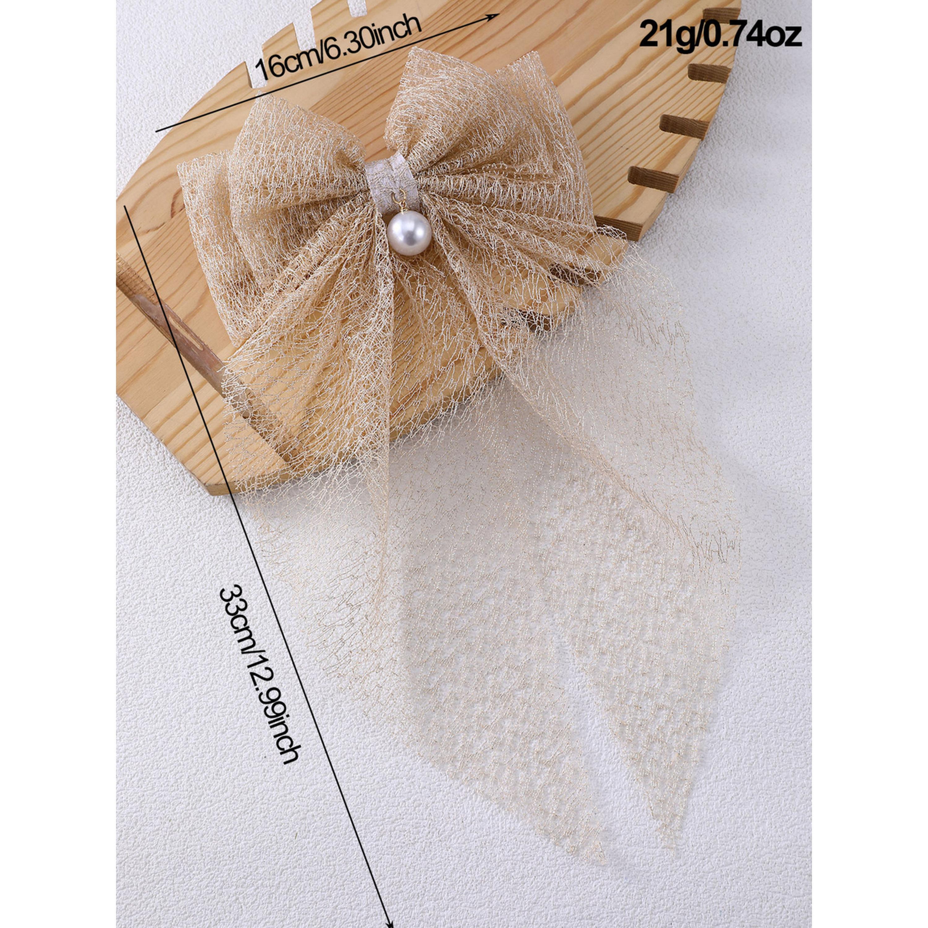 Take Two Beige Lace Bow Hair Clip-women-hairaccessories-clips-image-4