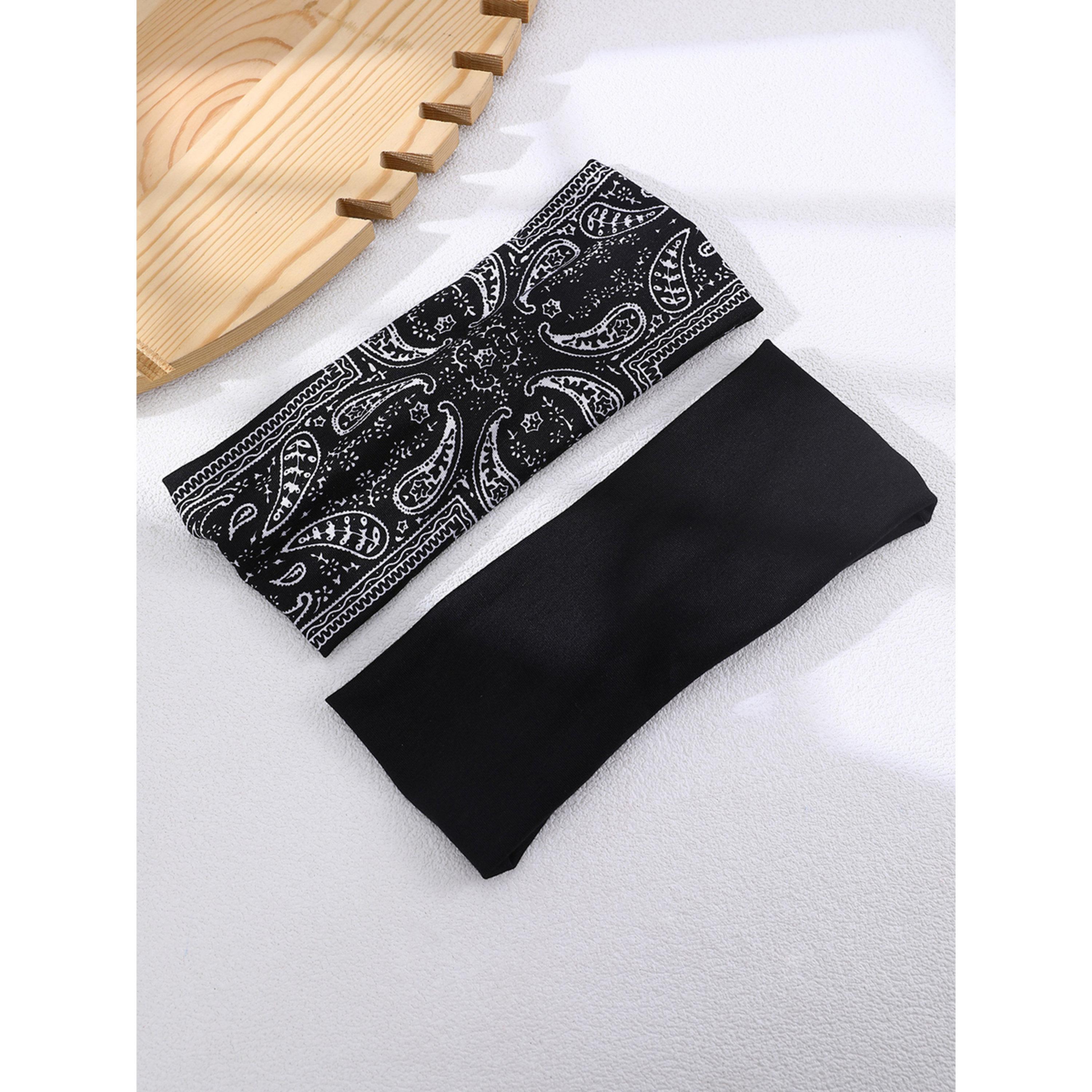 طقم ربطات رأس بنقشة بيزلي - قطعتين-women-hairaccessories-bands-image-4