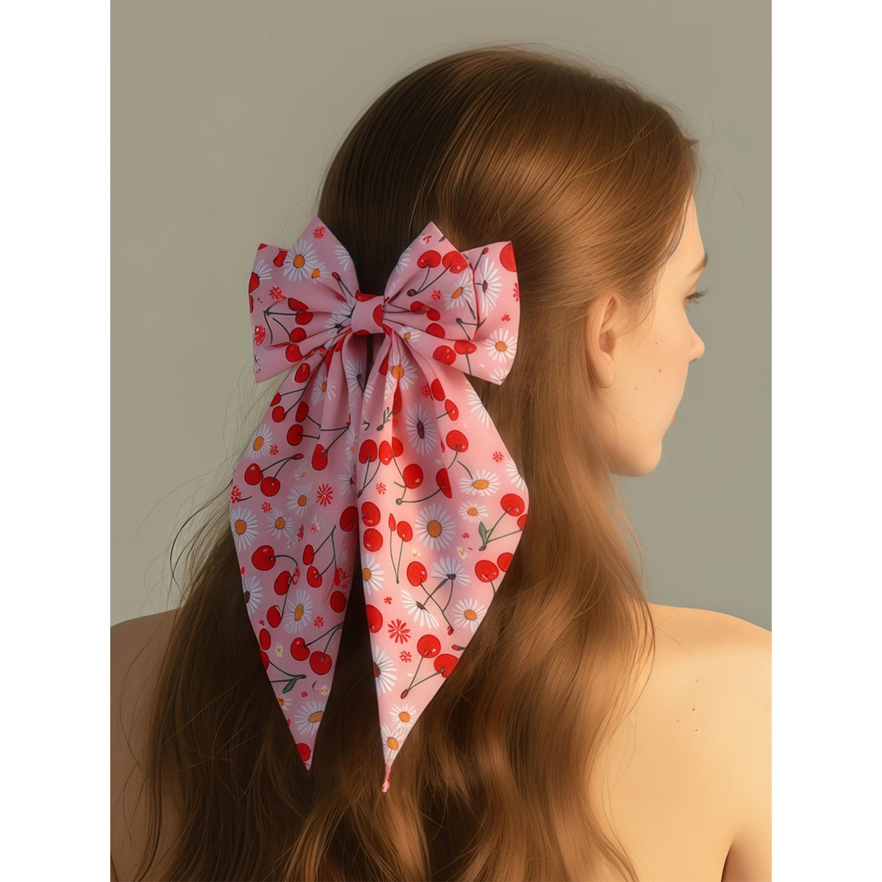 Take Two Pink Cherry Bow Hair Clip-women-hairaccessories-clips-image-2