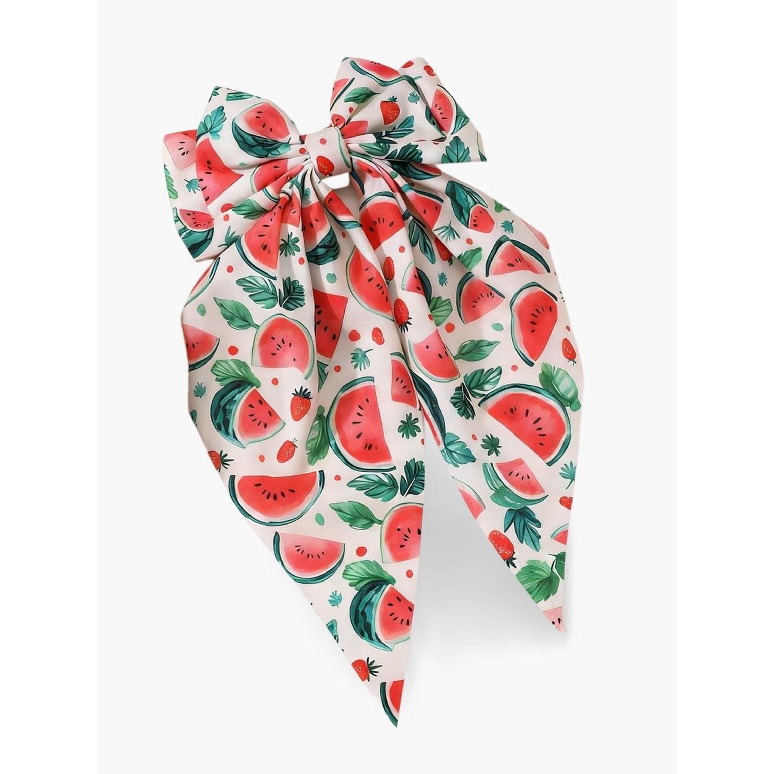 Take Two Red Watermelon Bow Hair Clip-women-hairaccessories-clips-image-1