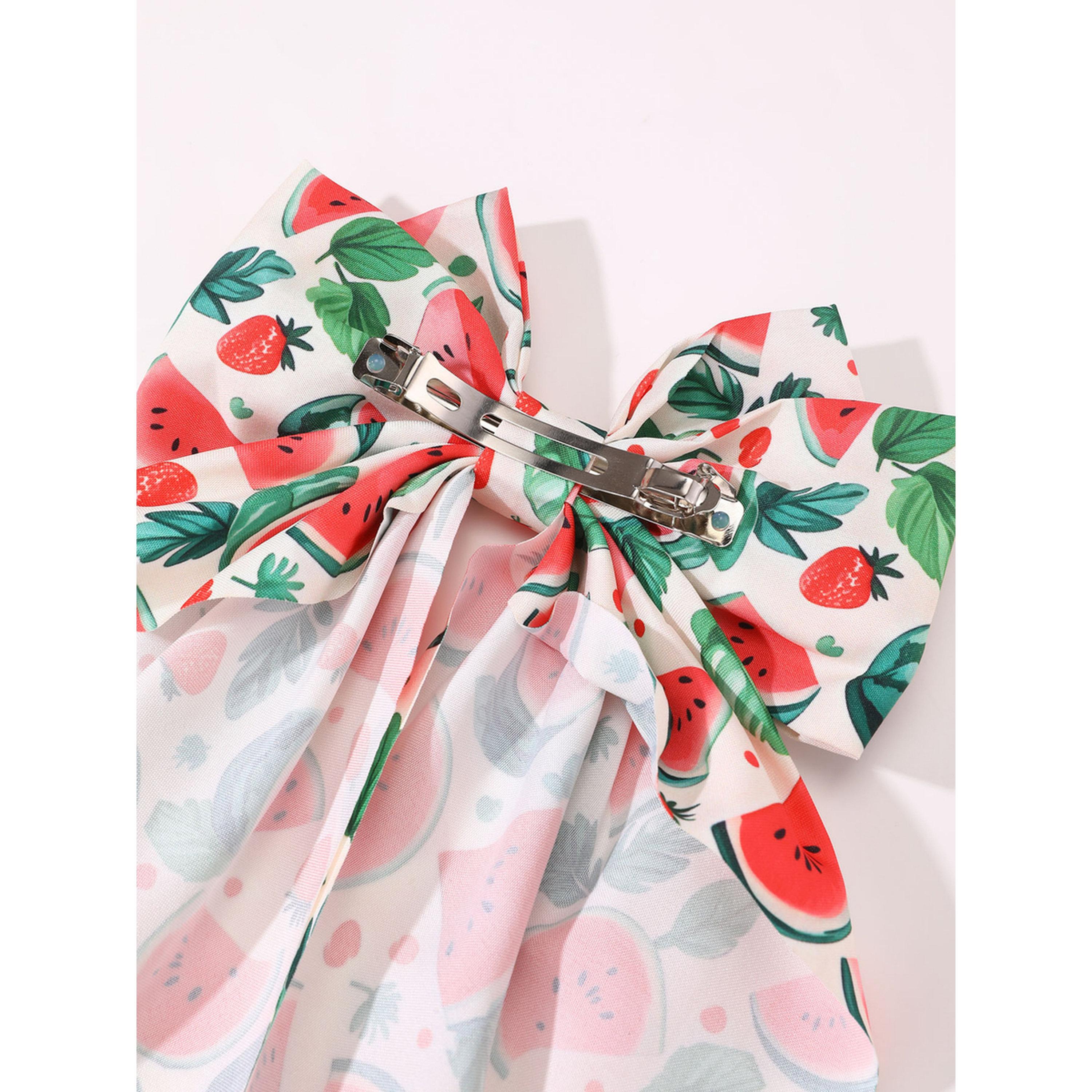 Take Two Red Watermelon Bow Hair Clip-women-hairaccessories-clips-image-2