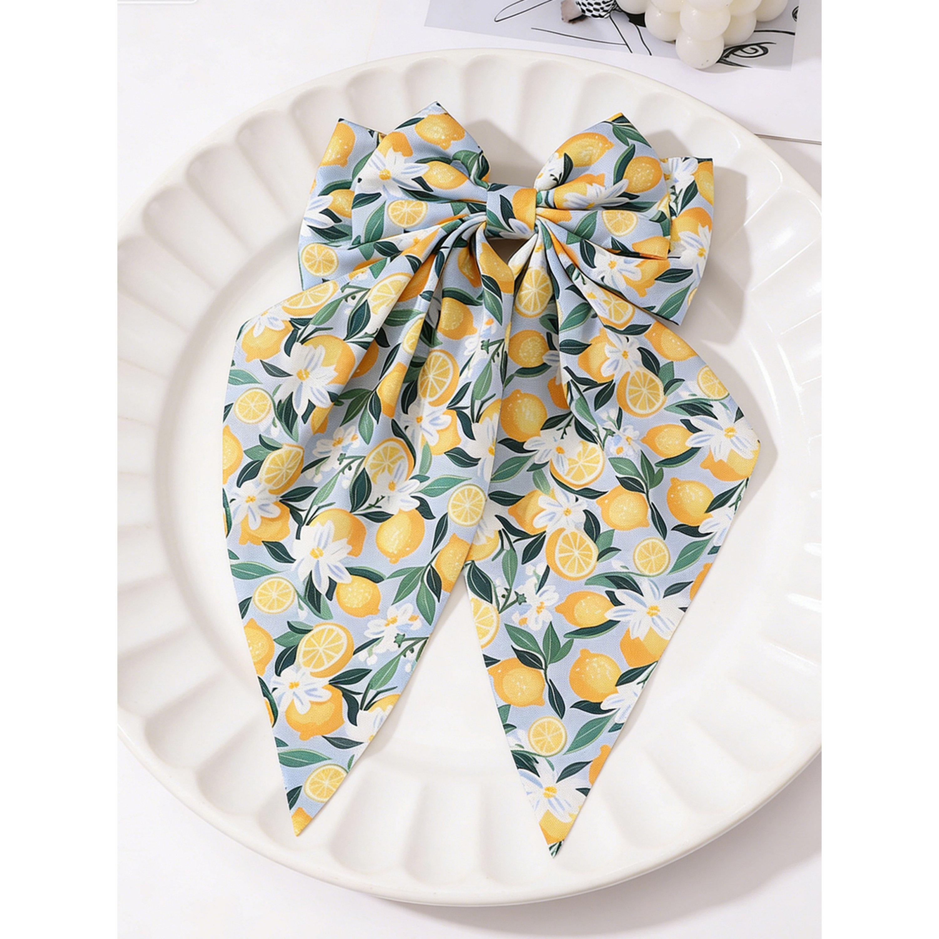 Take Two Yellow Lemon Bow Hair Clip-women-hairaccessories-clips-image-3