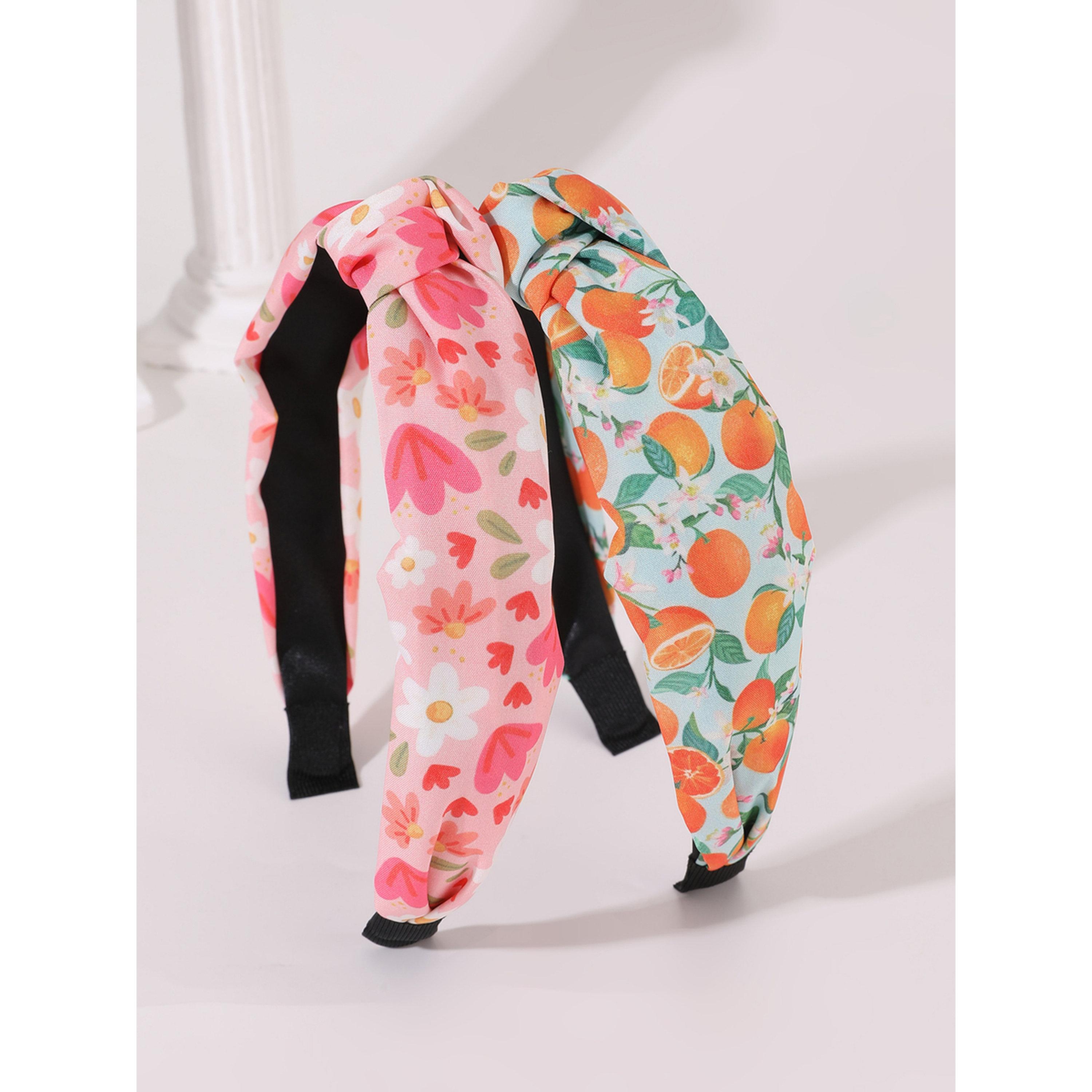 Take Two Pack of 2 - Floral Printed Headband-women-hairaccessories-bands-image-3