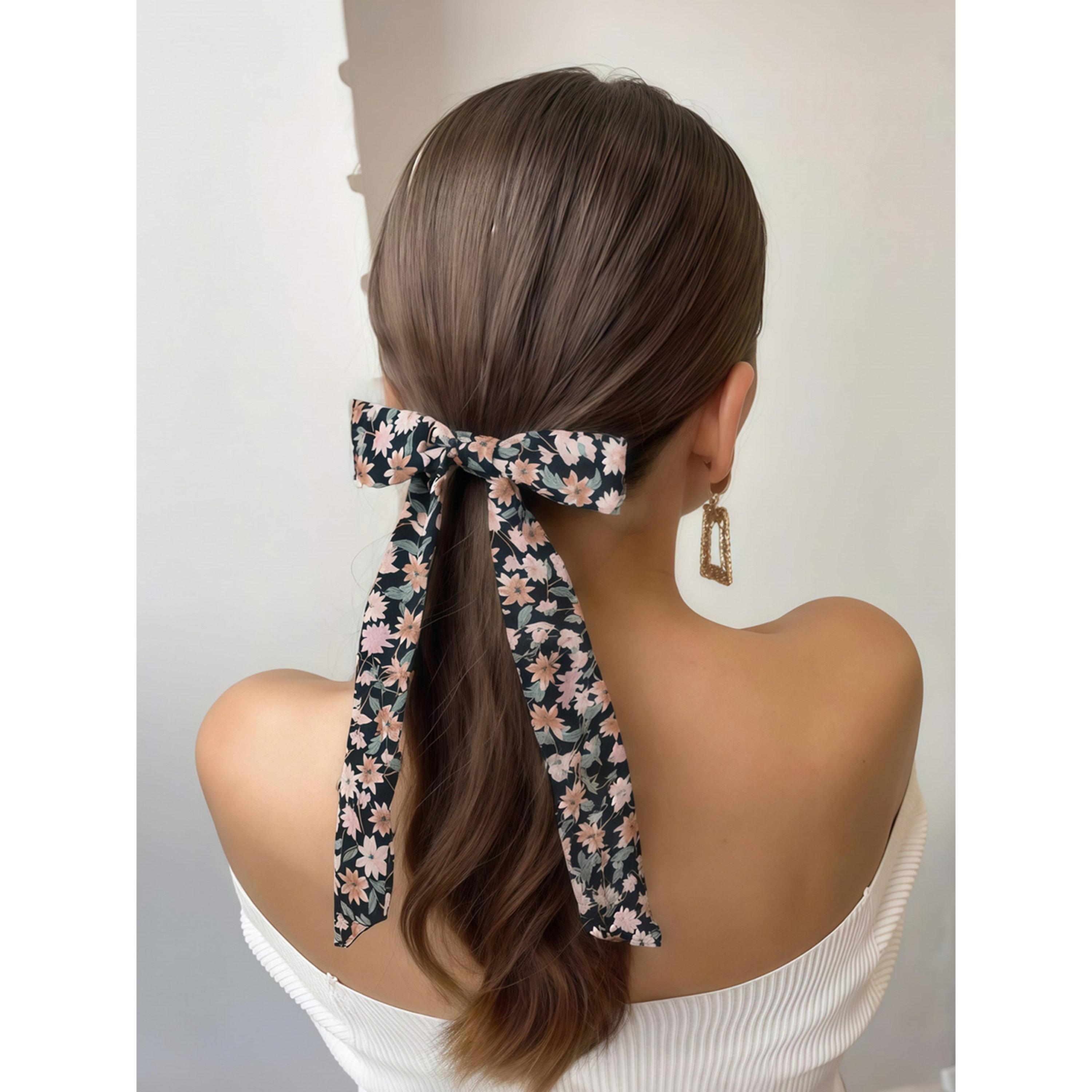 Take Two Pack of 2 - Floral Print Hair Tie-women-hairaccessories-image-2