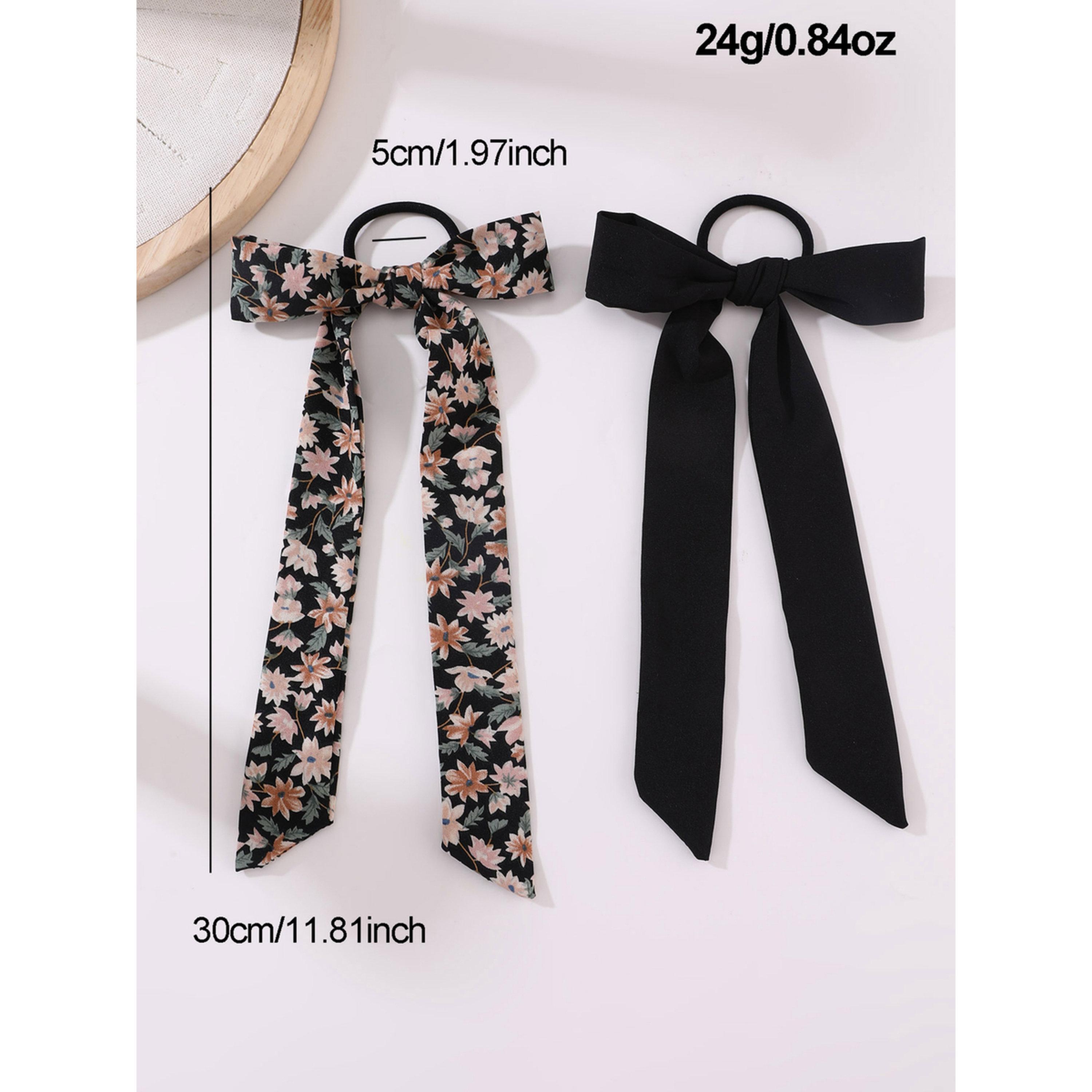 Take Two Pack of 2 - Floral Print Hair Tie-women-hairaccessories-image-5