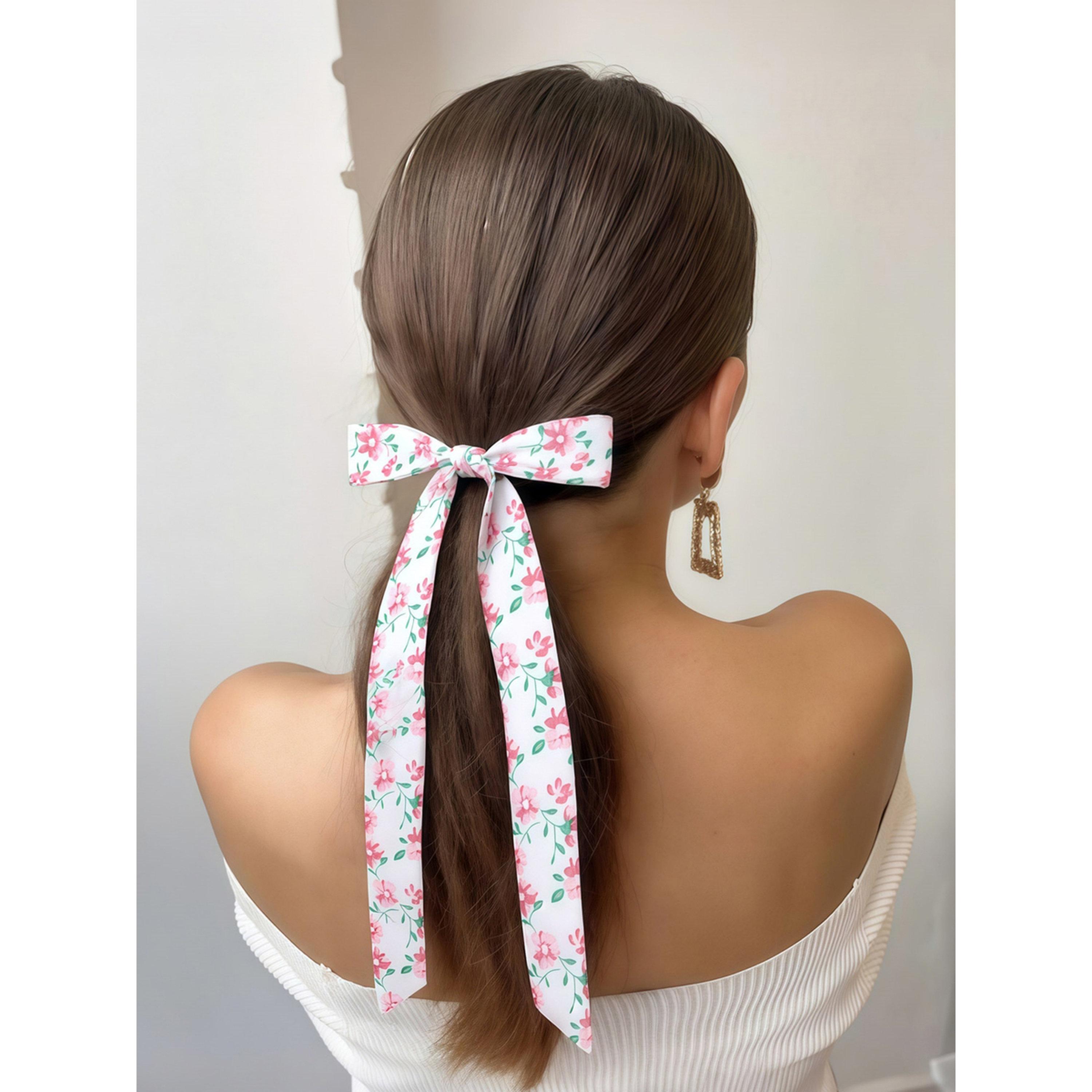 Take Two Pack of 2 - Floral Print Hair Tie-women-hairaccessories-image-2