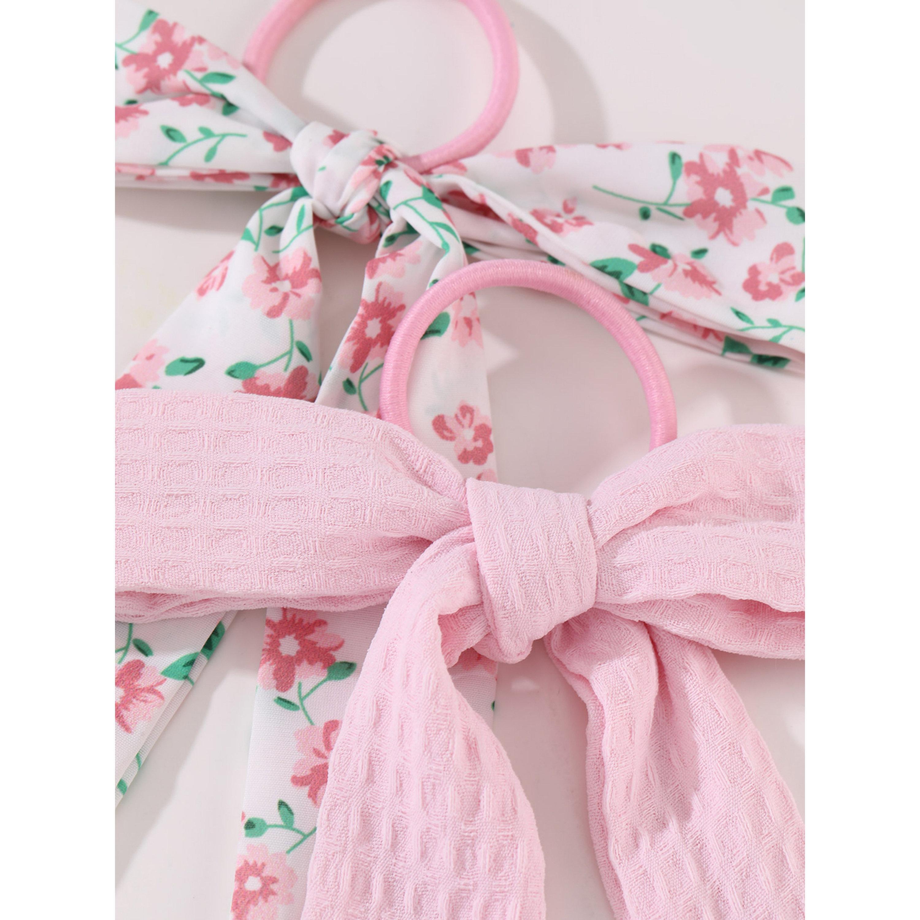 Take Two Pack of 2 - Floral Print Hair Tie-women-hairaccessories-image-3
