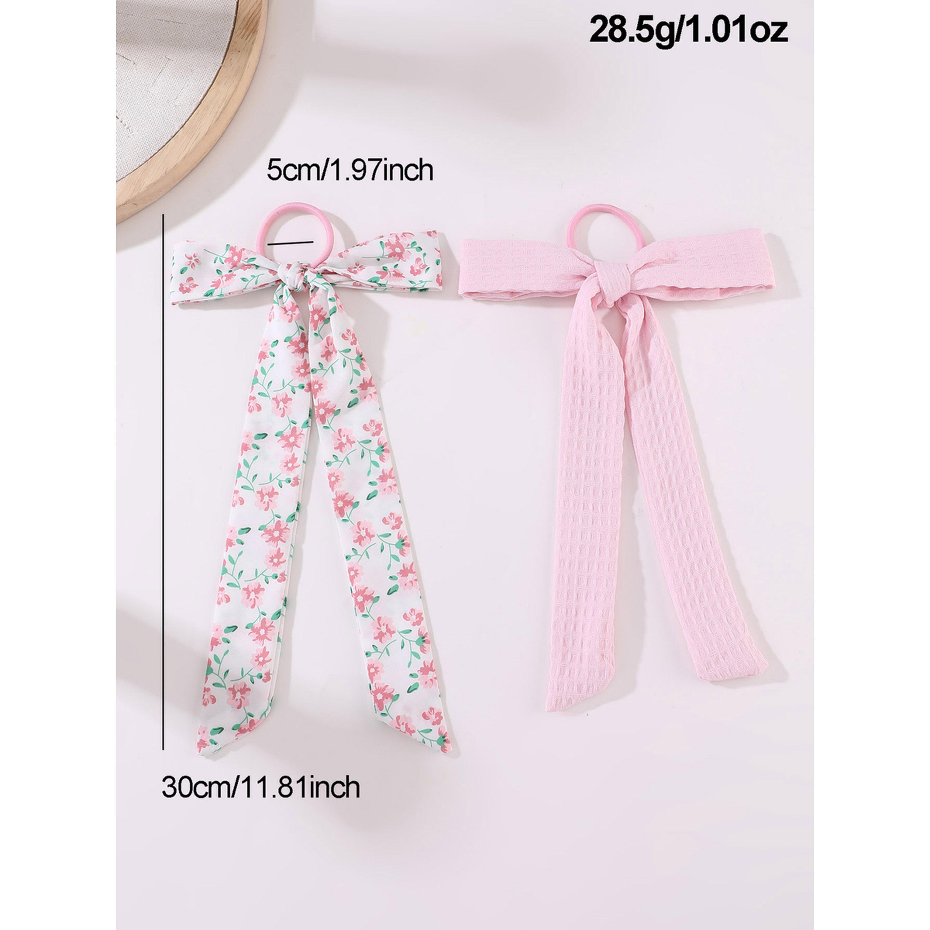 Take Two Pack of 2 - Floral Print Hair Tie-women-hairaccessories-image-5
