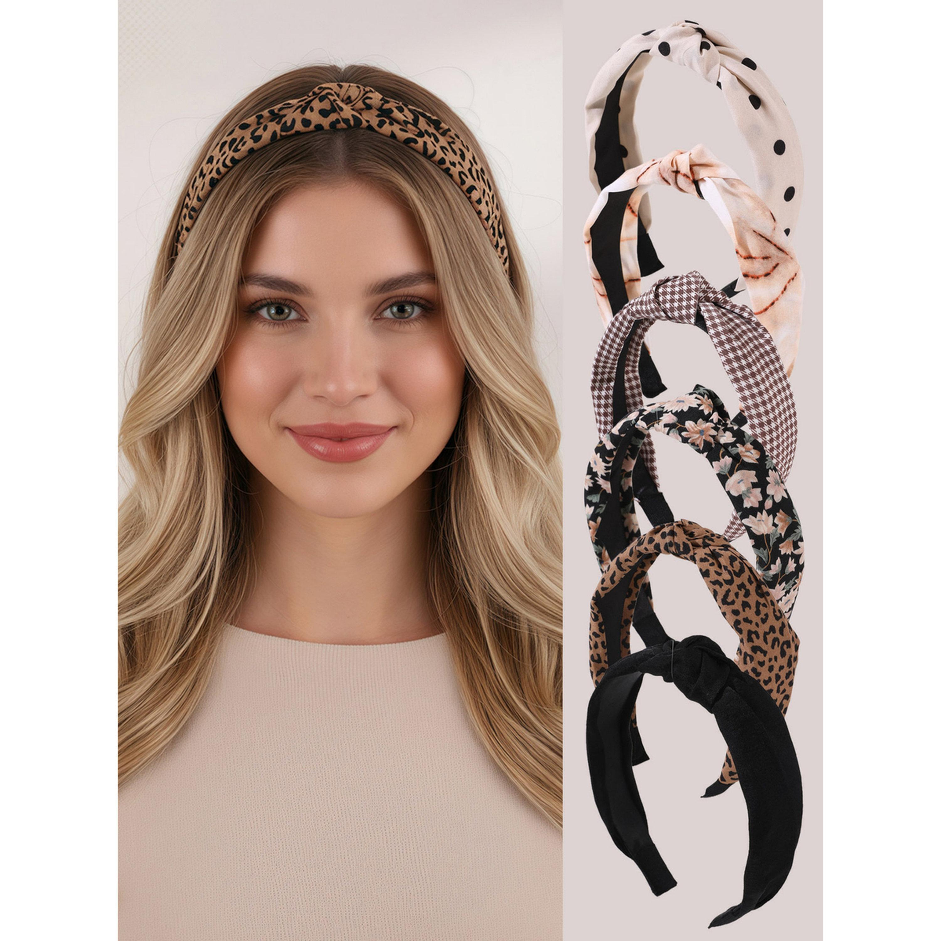 طقم ربطات رأس مطبوعة - 6 قطع-women-hairaccessories-bands-image-2