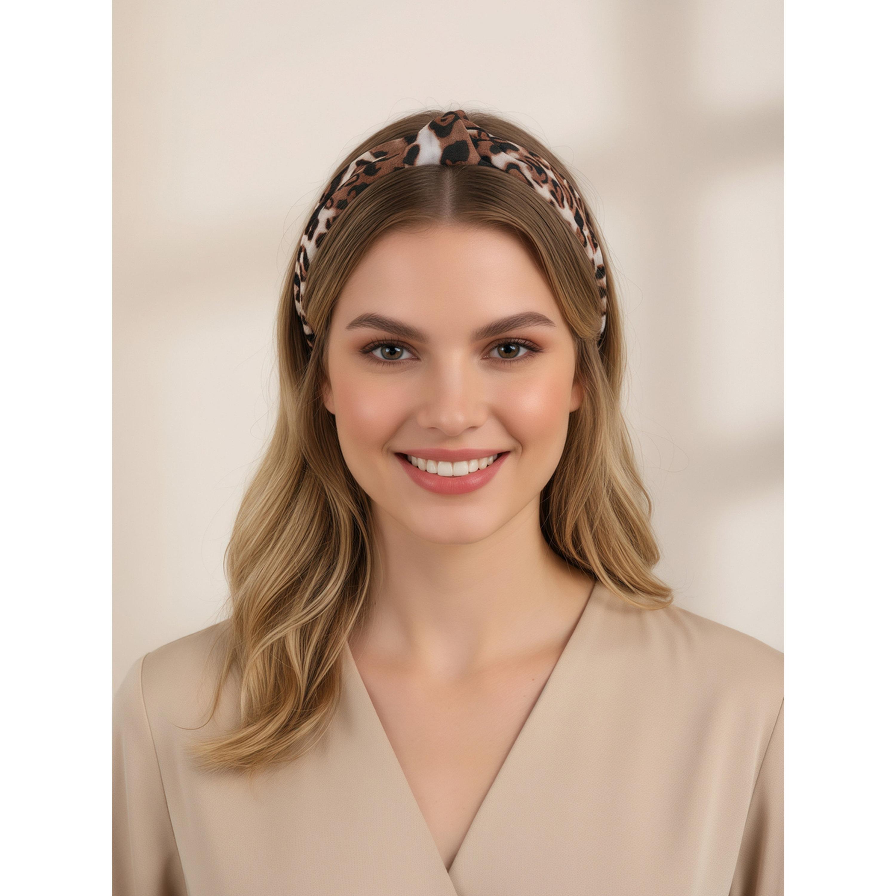 Take Two Pack of 6 - Leopard Printed Headband-women-hairaccessories-bands-image-2