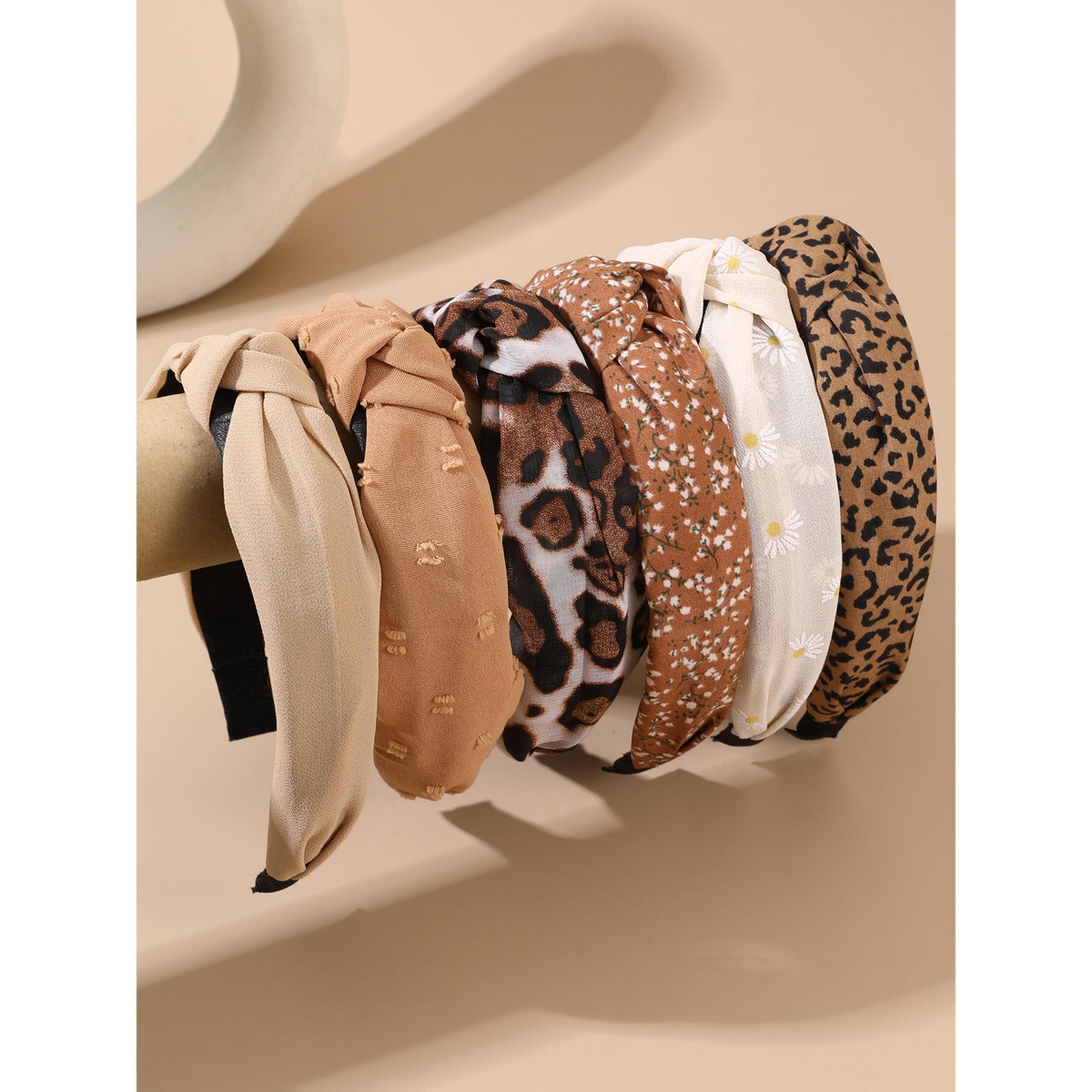Take Two Pack of 6 - Leopard Printed Headband-women-hairaccessories-bands-image-3