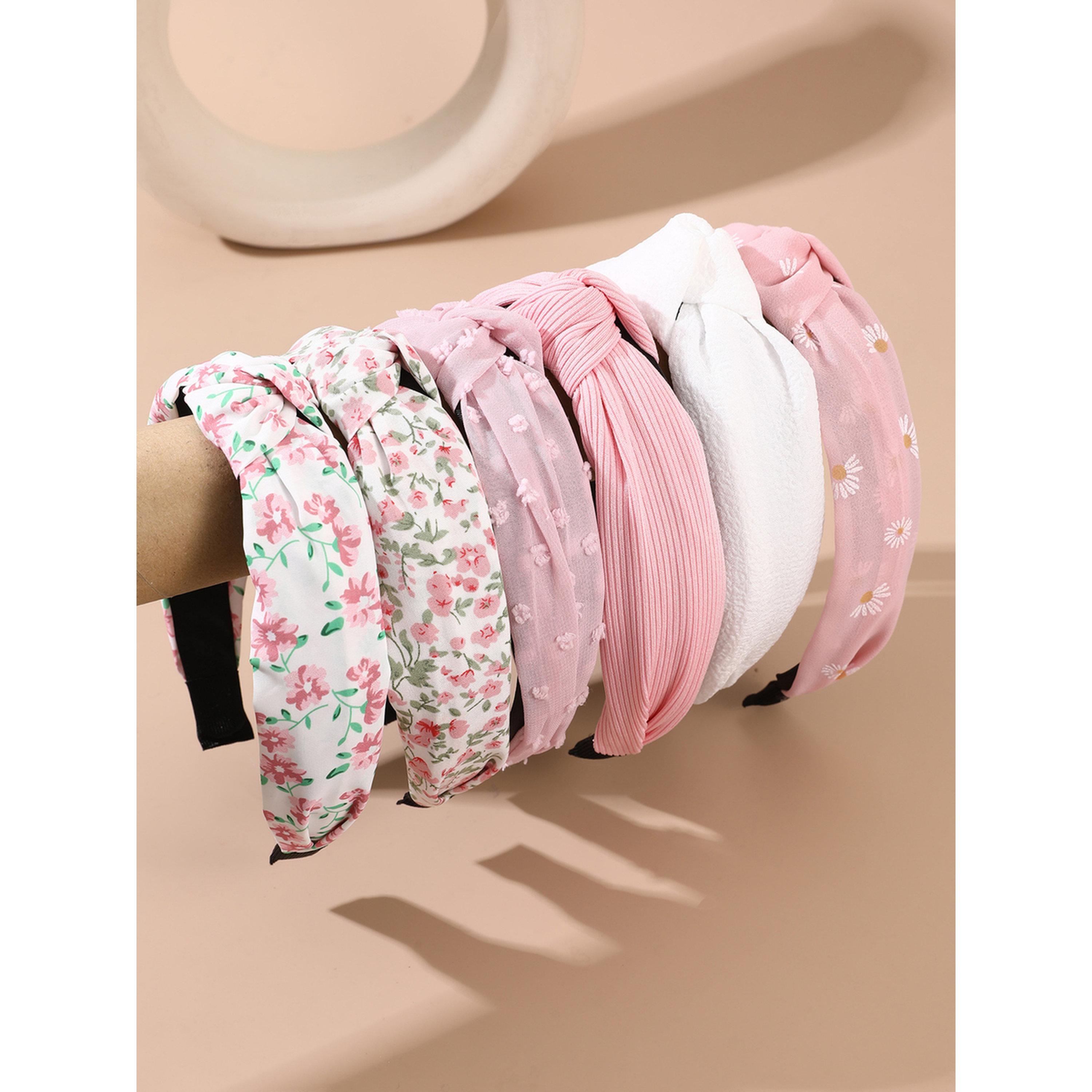 Take Two Pack of 6 - Floral Printed Headband-women-hairaccessories-bands-image-4