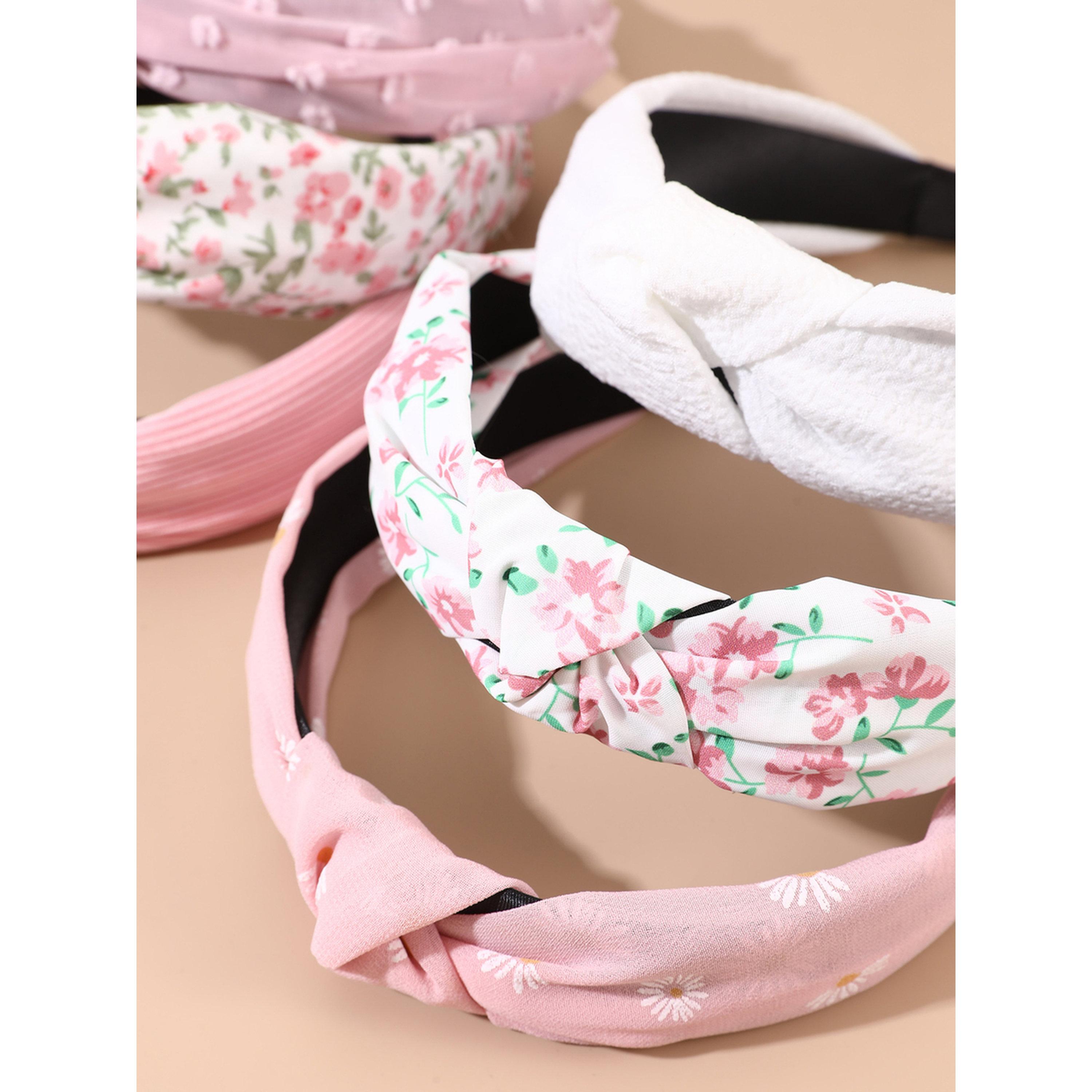 طقم ربطات رأس مطبوعة بالزهور - 6 قطع-women-hairaccessories-bands-image-6