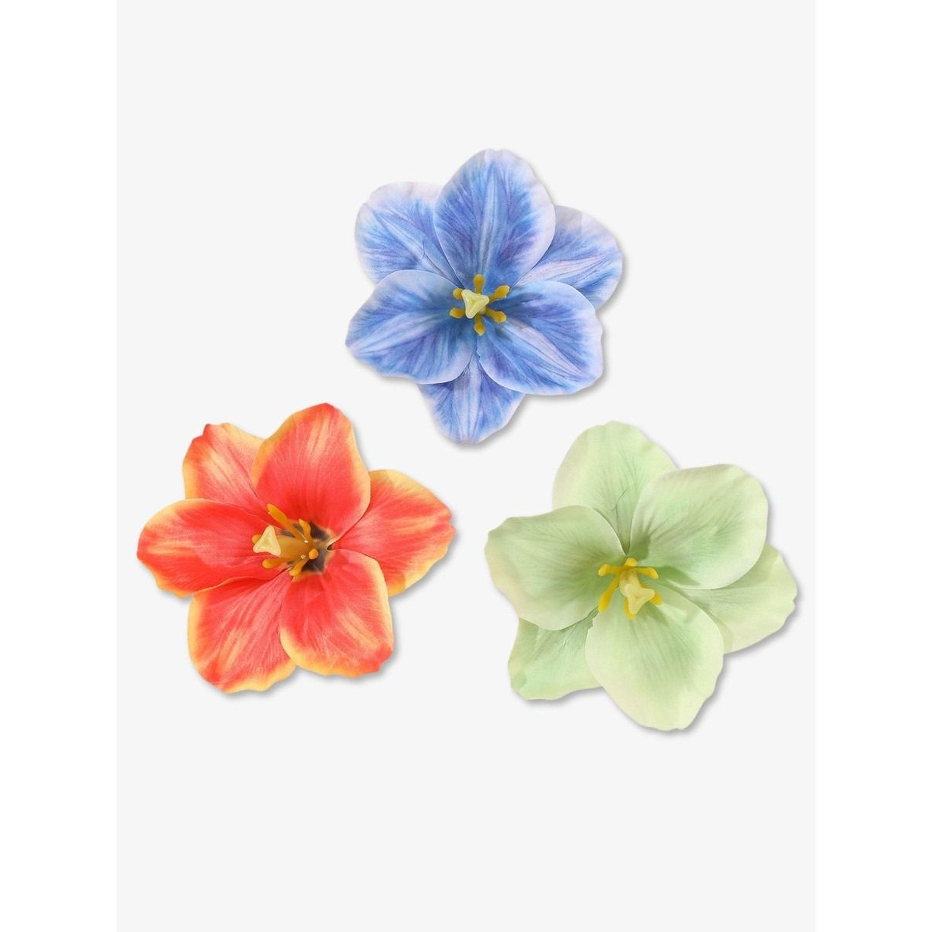 Take Two Pack of 3 - Colorful Flower Hair Clips-women-hairaccessories-clips-image-1