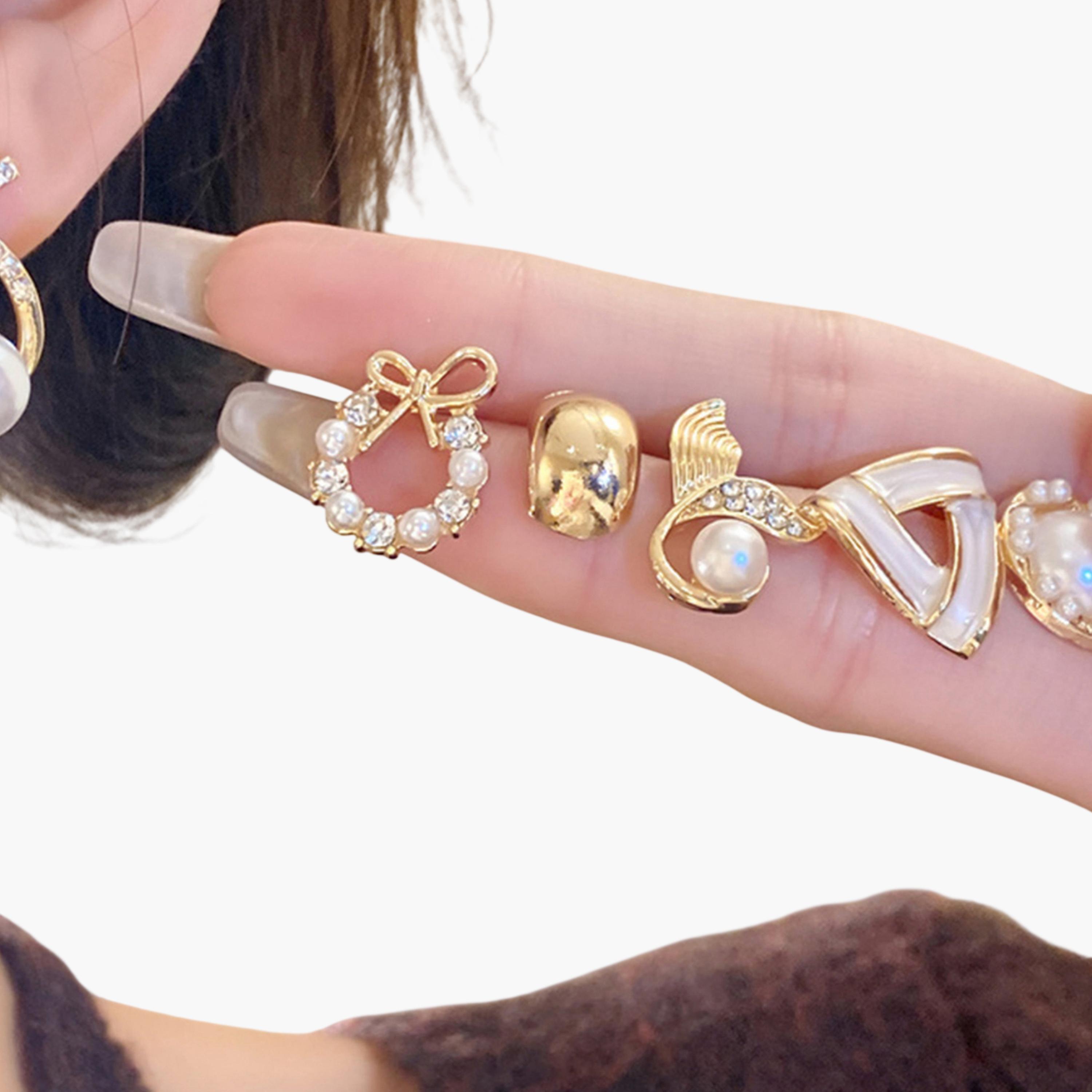 Take Two Set of 6 - Faux Pearl Embellished Earrings-women-watchesandjewellery-jewellery-earrings-image-3