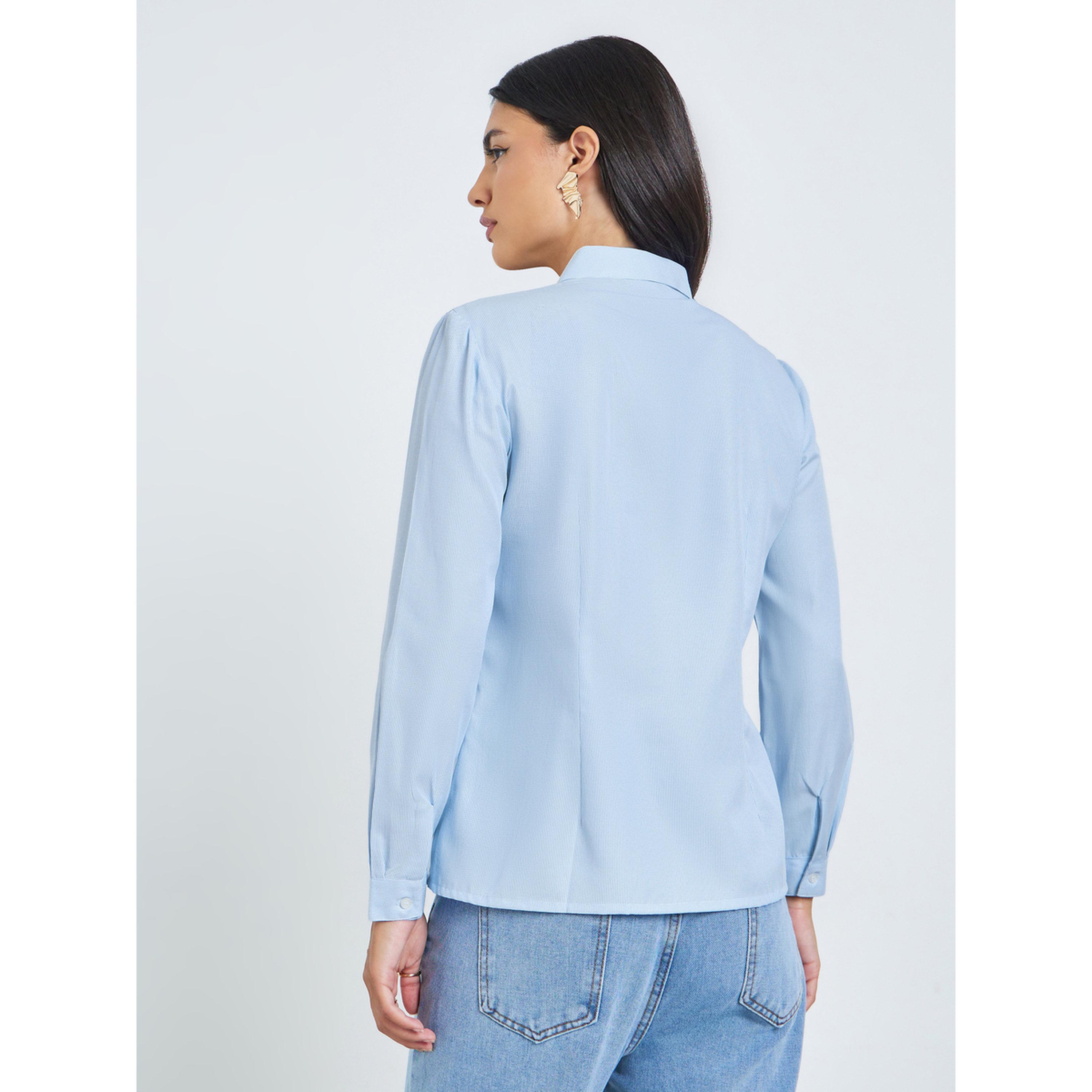 بلوزة بتفاصيل بارزة الملمس وأكمام طويلة-women-clothing-shirtsandblouses-shirts-image-3