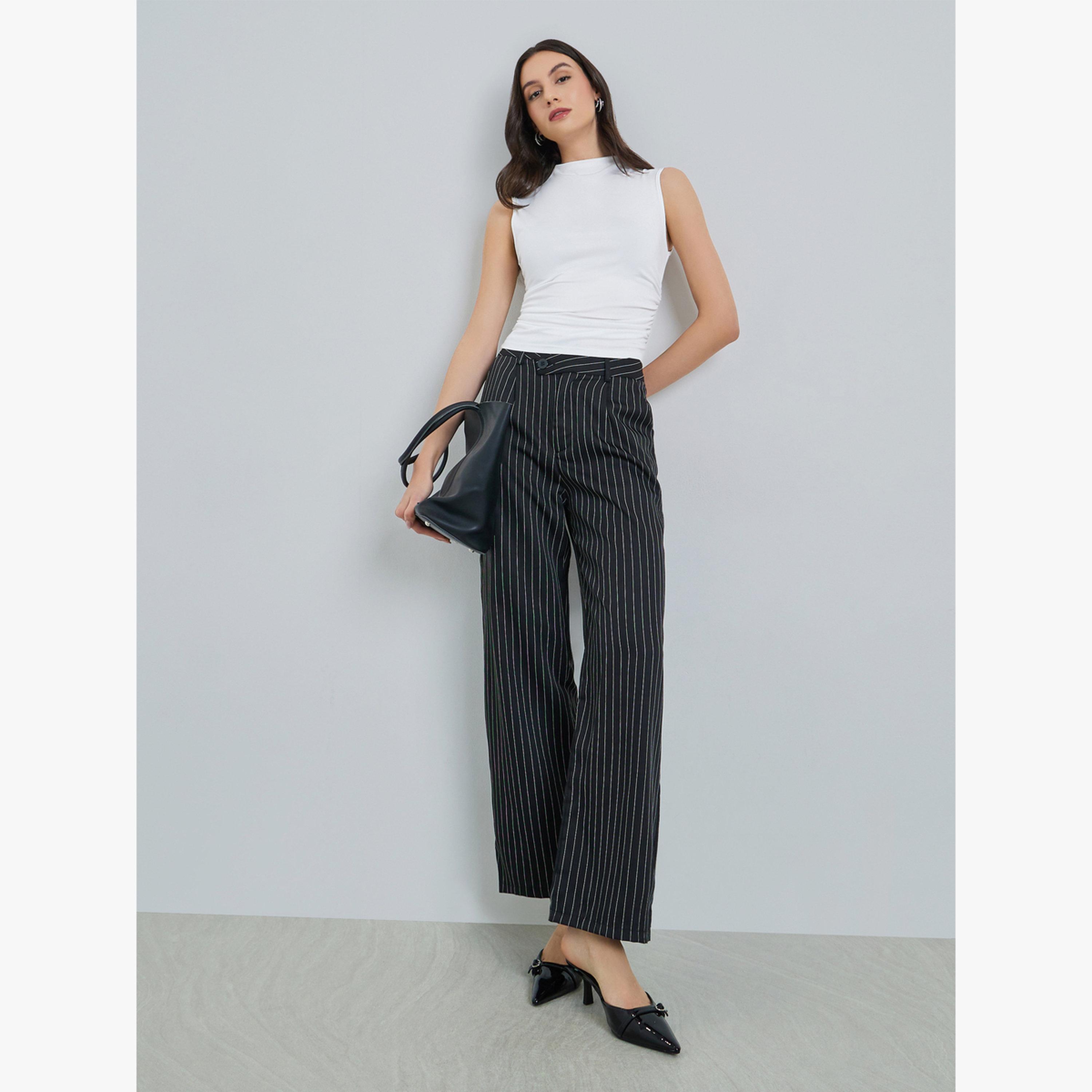 Take Two White High Neck Sleeveless Pleated Top-women-clothing-shirtsandblouses-blouses-image-2