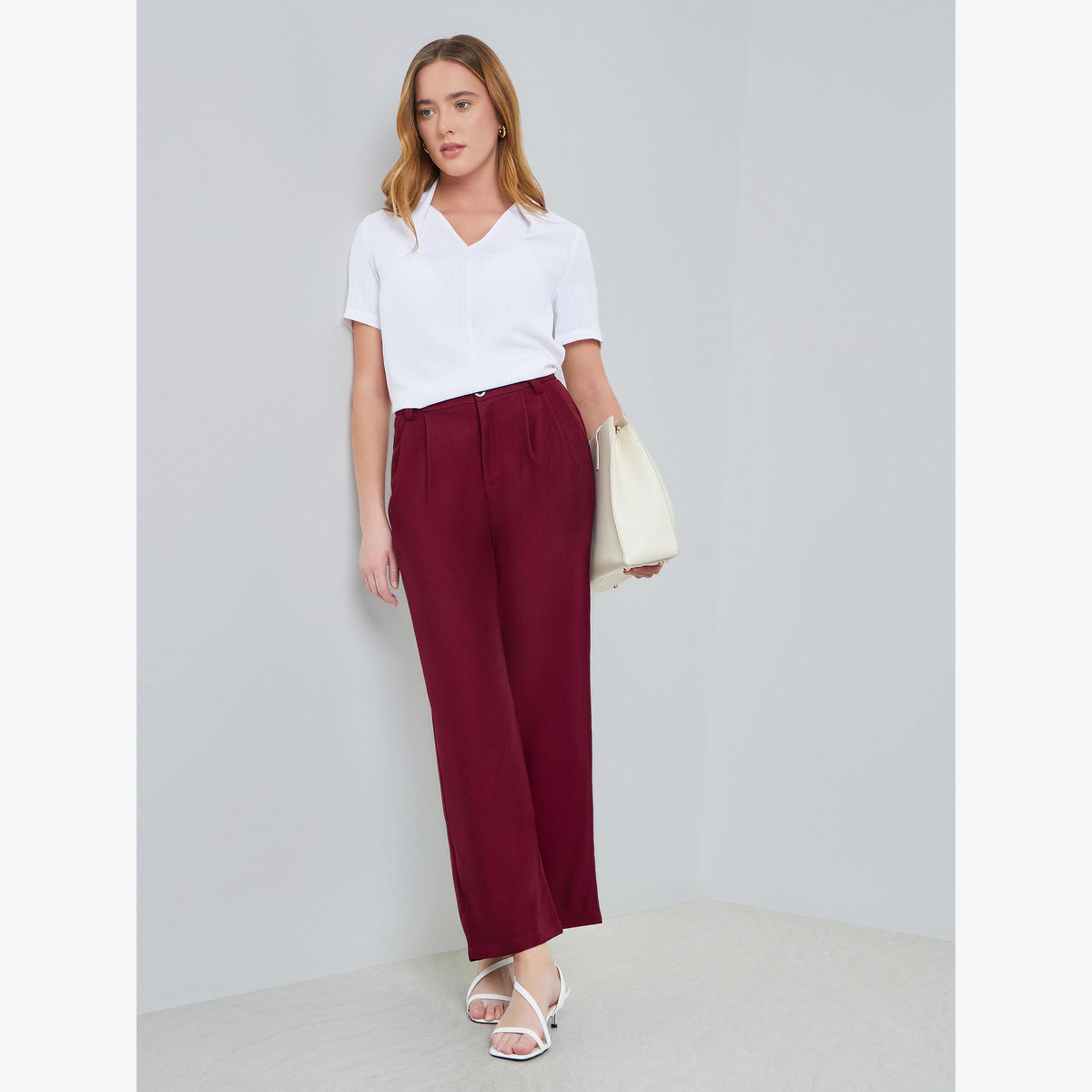 Take Two White Solid V Neck Short Sleeves Top-women-clothing-shirtsandblouses-blouses-image-2