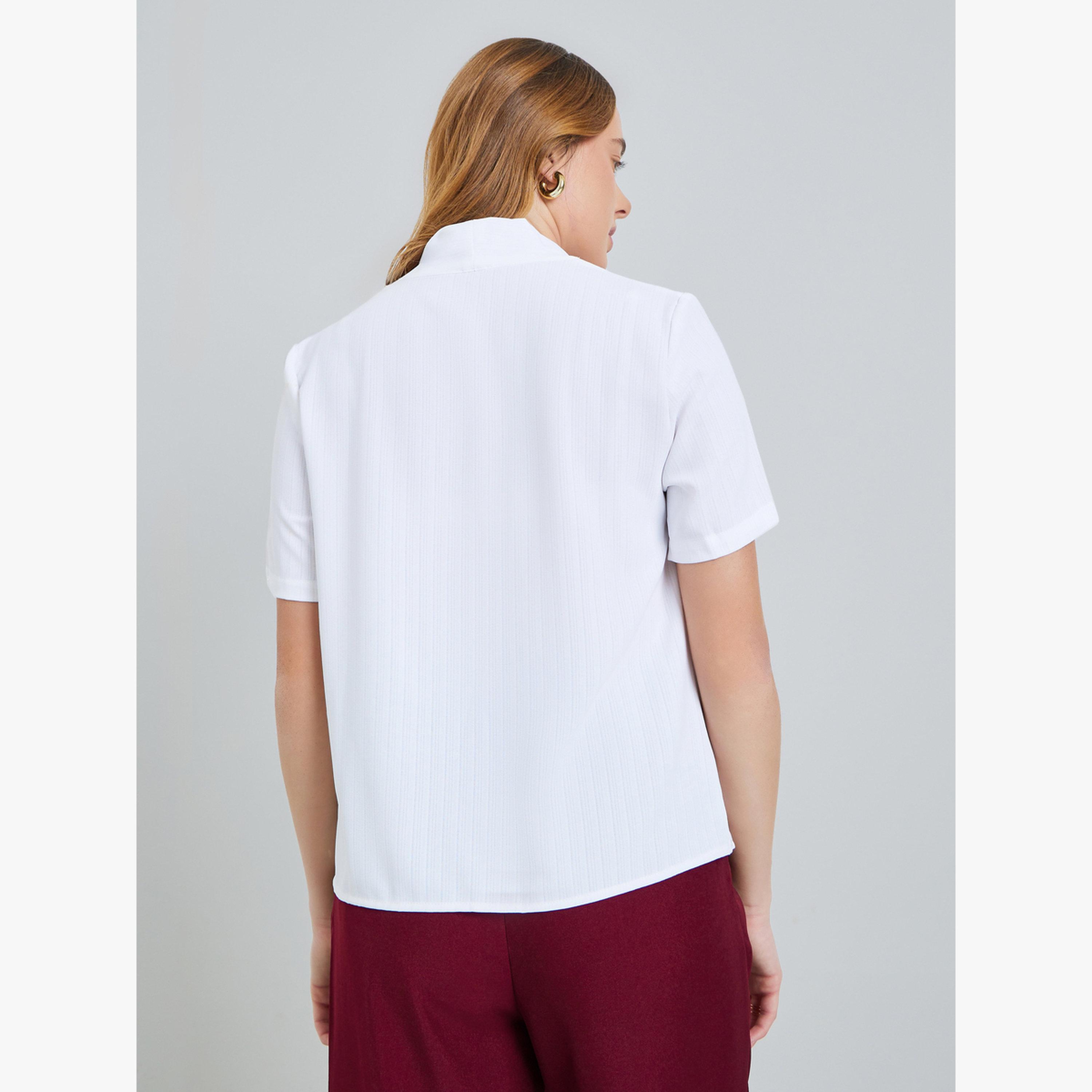بلوزة سادة بأكمام قصيرة-women-clothing-shirtsandblouses-blouses-image-4