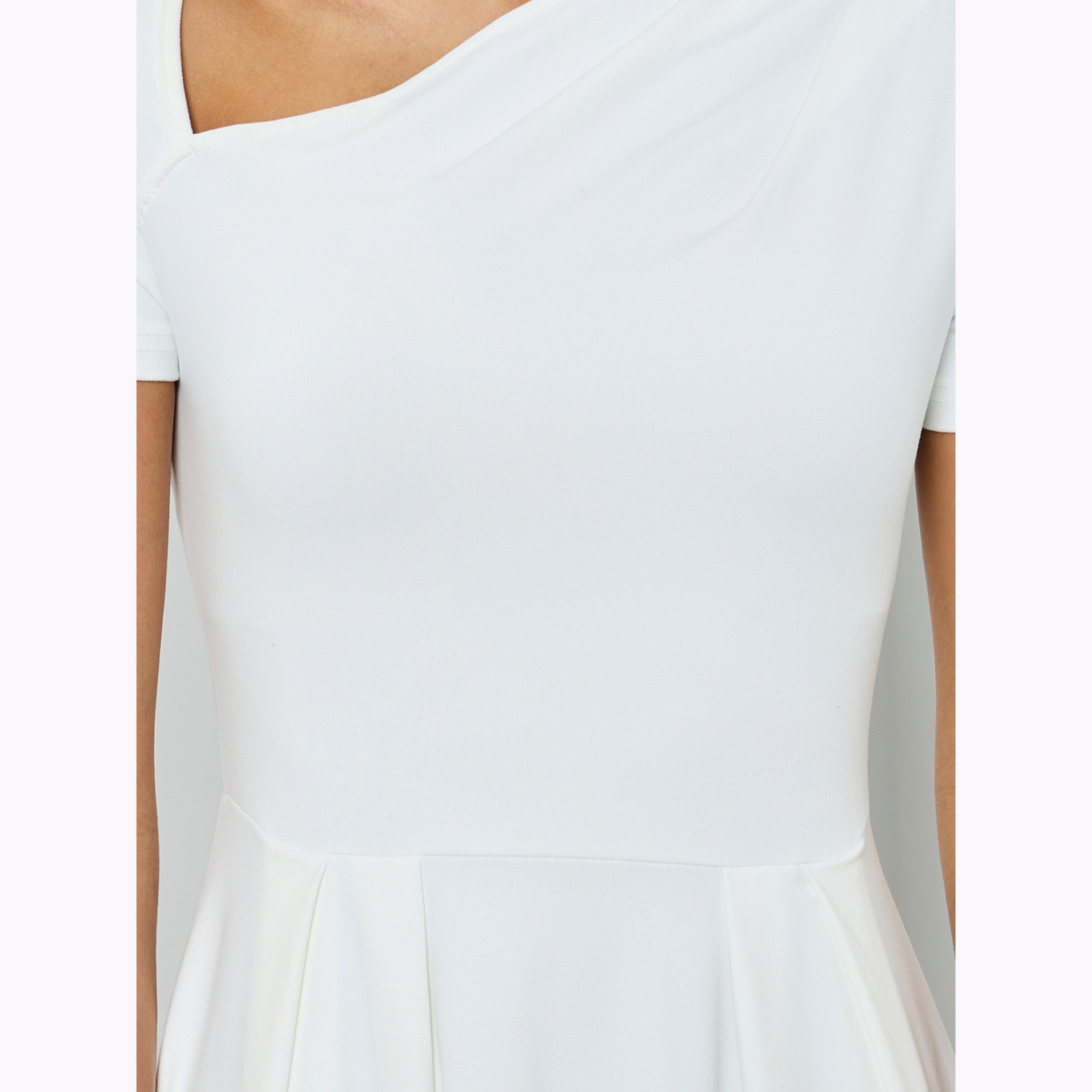 Take Two White Asymmetric Neck Short Sleeve Maxi Dress-women-clothing-dresses-image-5