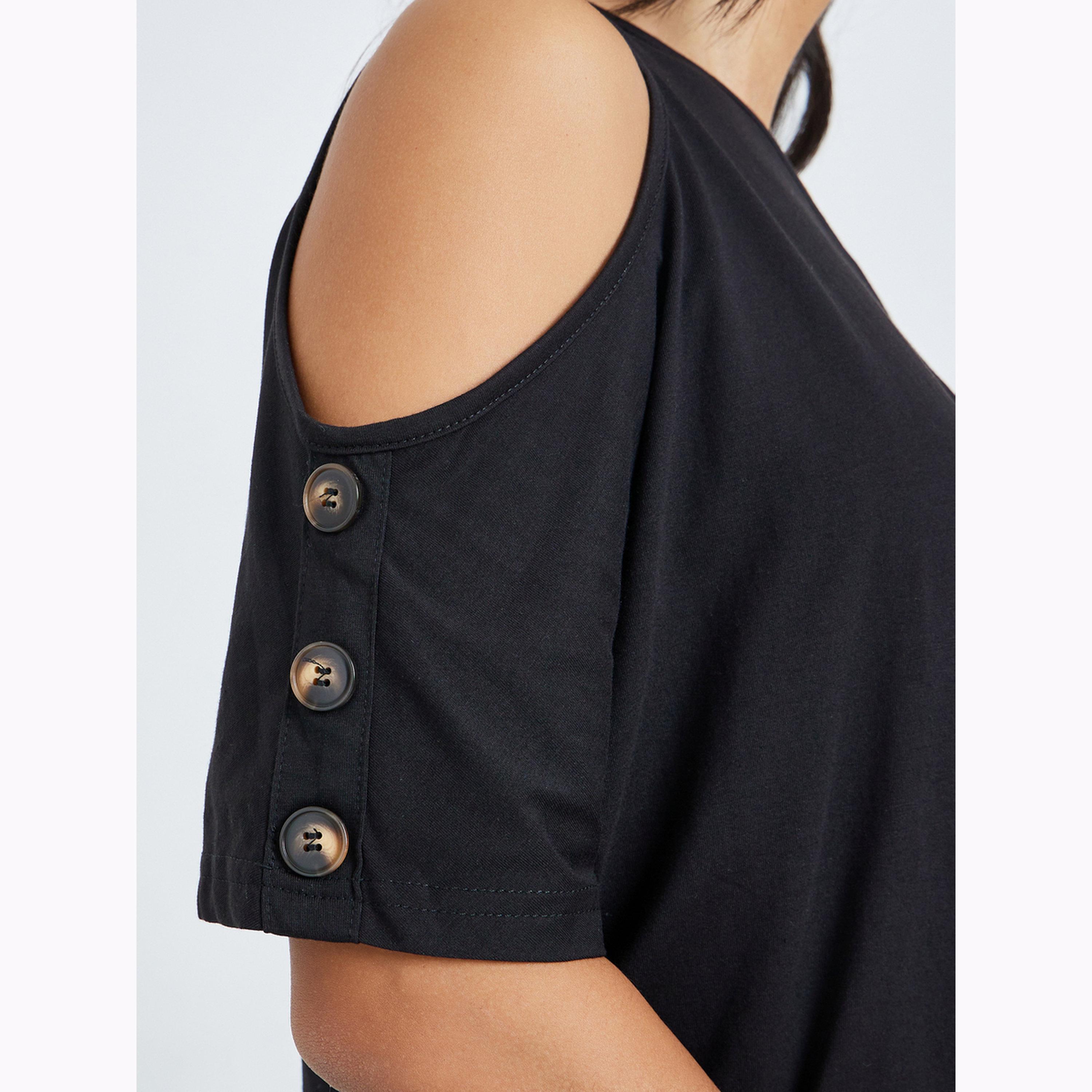 Take Two Black One Shoulder Short Sleeve Top-women-clothing-shirtsandblouses-blouses-image-5