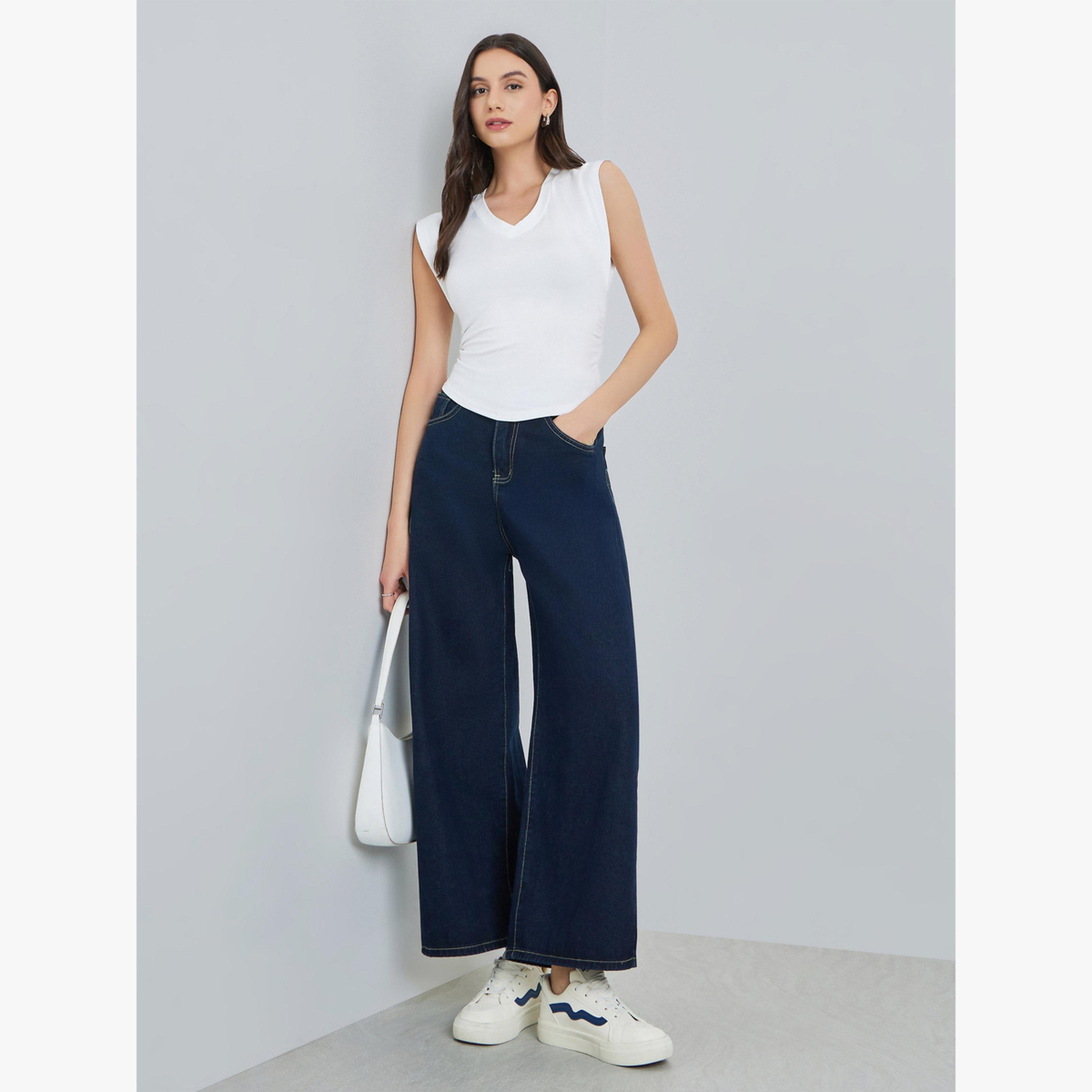 Take Two White Sleeveless V-Neck Top-women-clothing-shirtsandblouses-blouses-image-2