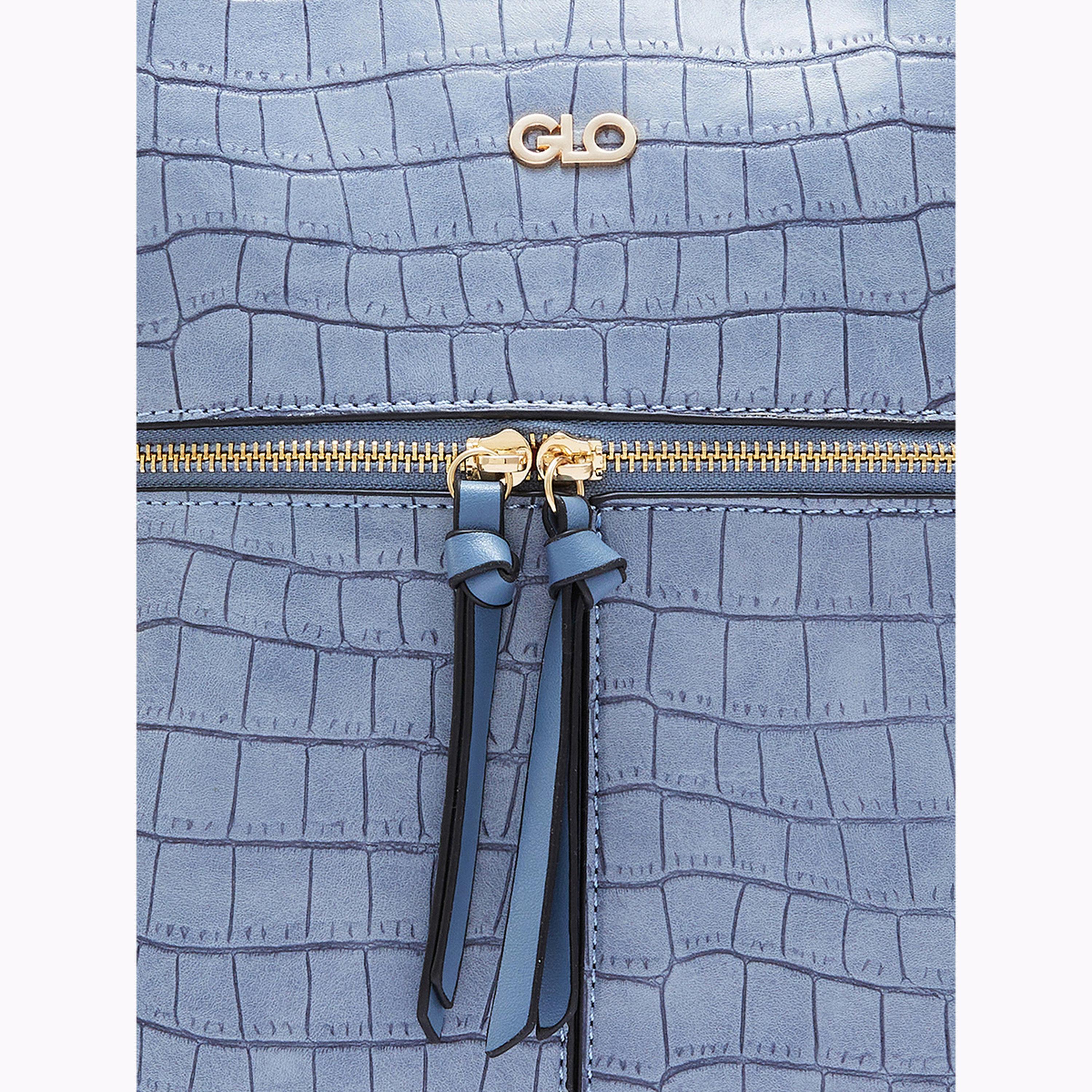Globus X Styli Blue Textured Backpack-women-bagsandwallets-backpacks-image-6