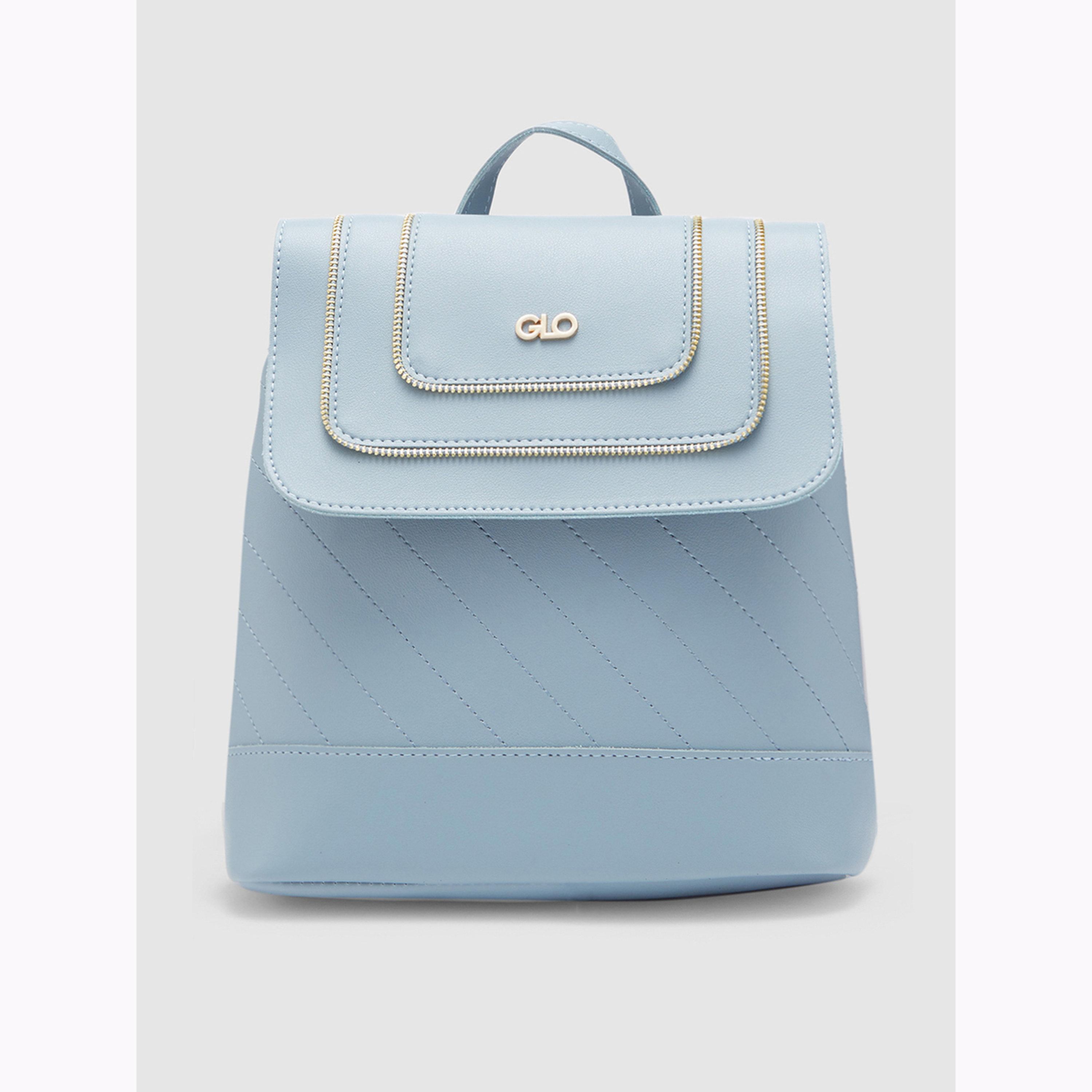 شنطة ظهر زرقاء سادة من الجلد الصناعي-women-bagsandwallets-backpacks-image-1