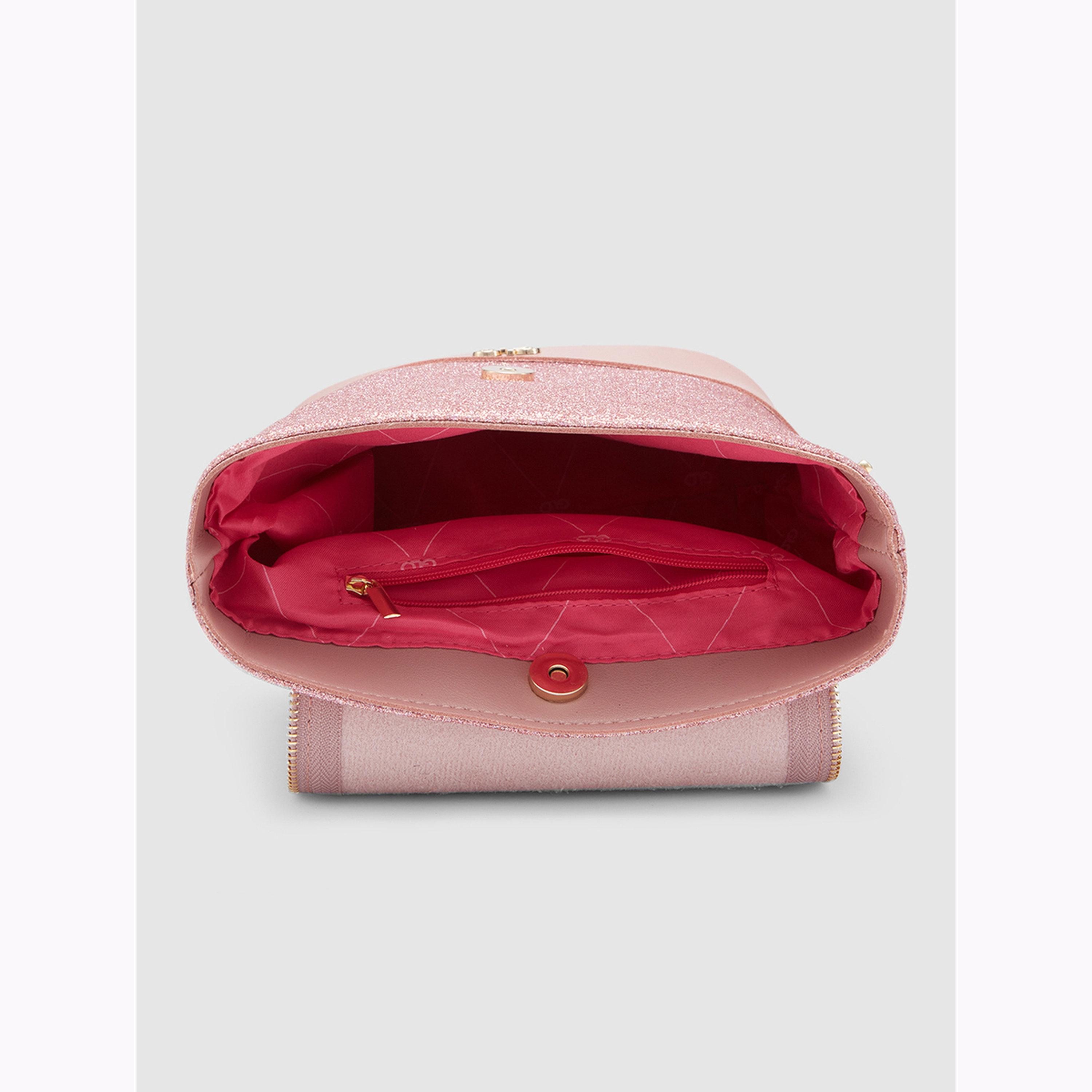شنطة ظهر وردية مزينة بارزة الملمس من الجلد الصناعي-women-bagsandwallets-backpacks-image-4