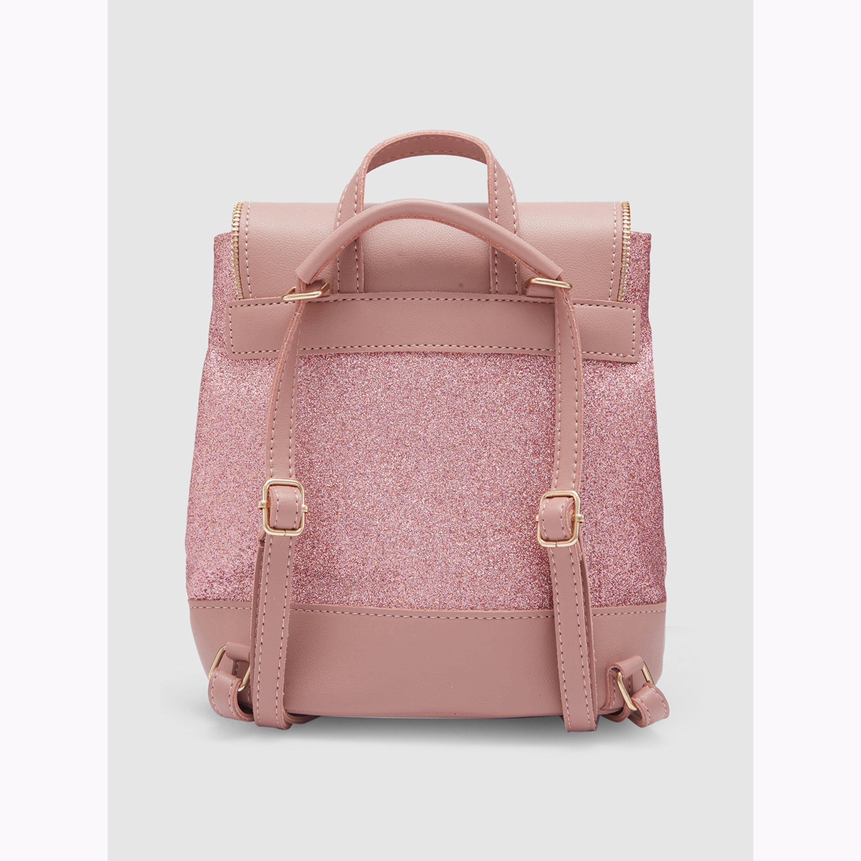 شنطة ظهر وردية مزينة بارزة الملمس من الجلد الصناعي-women-bagsandwallets-backpacks-image-6