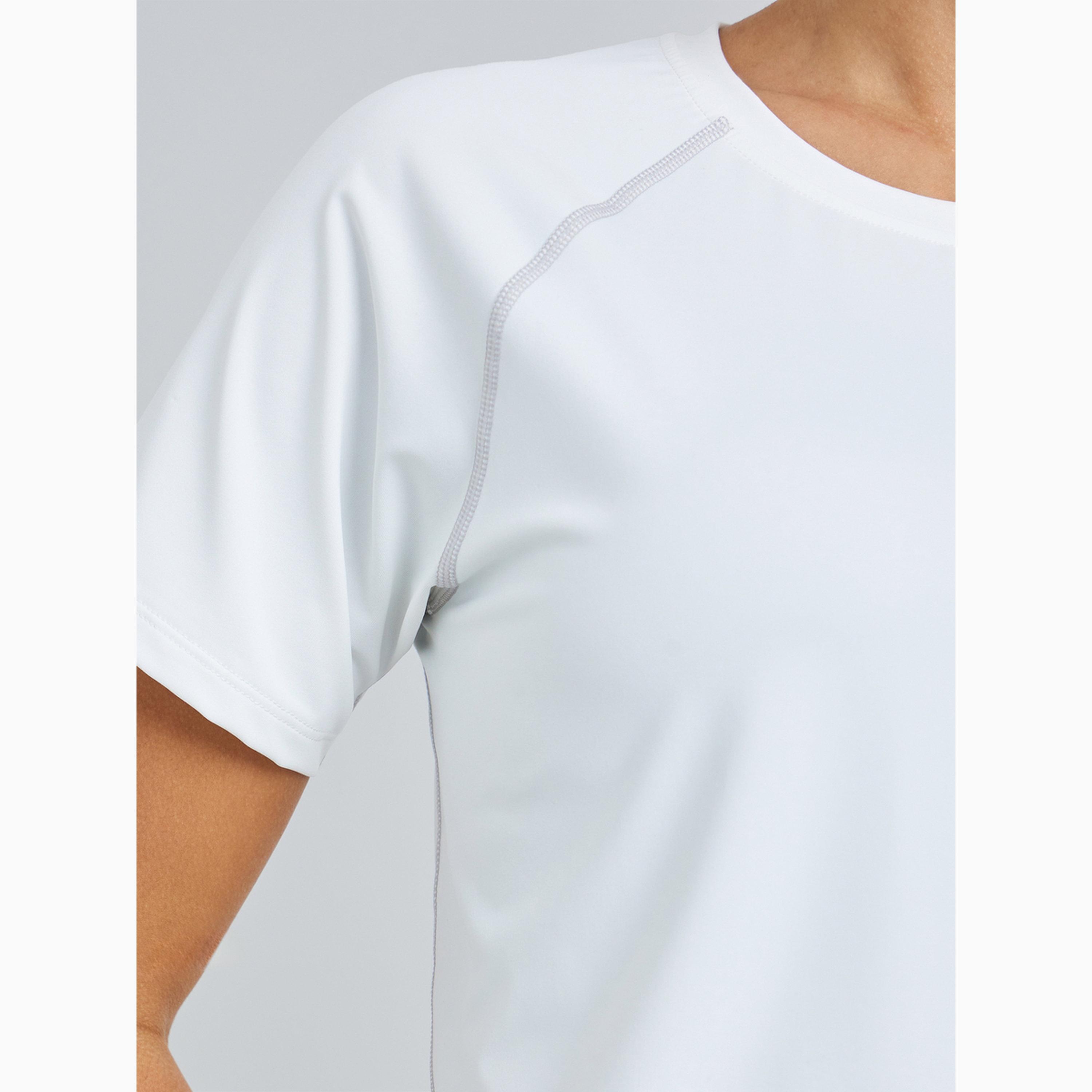 Styli White Tonal Stitch Detail Short Sleeves Top-sports-women-clothing-tshirtsandvests-image-4