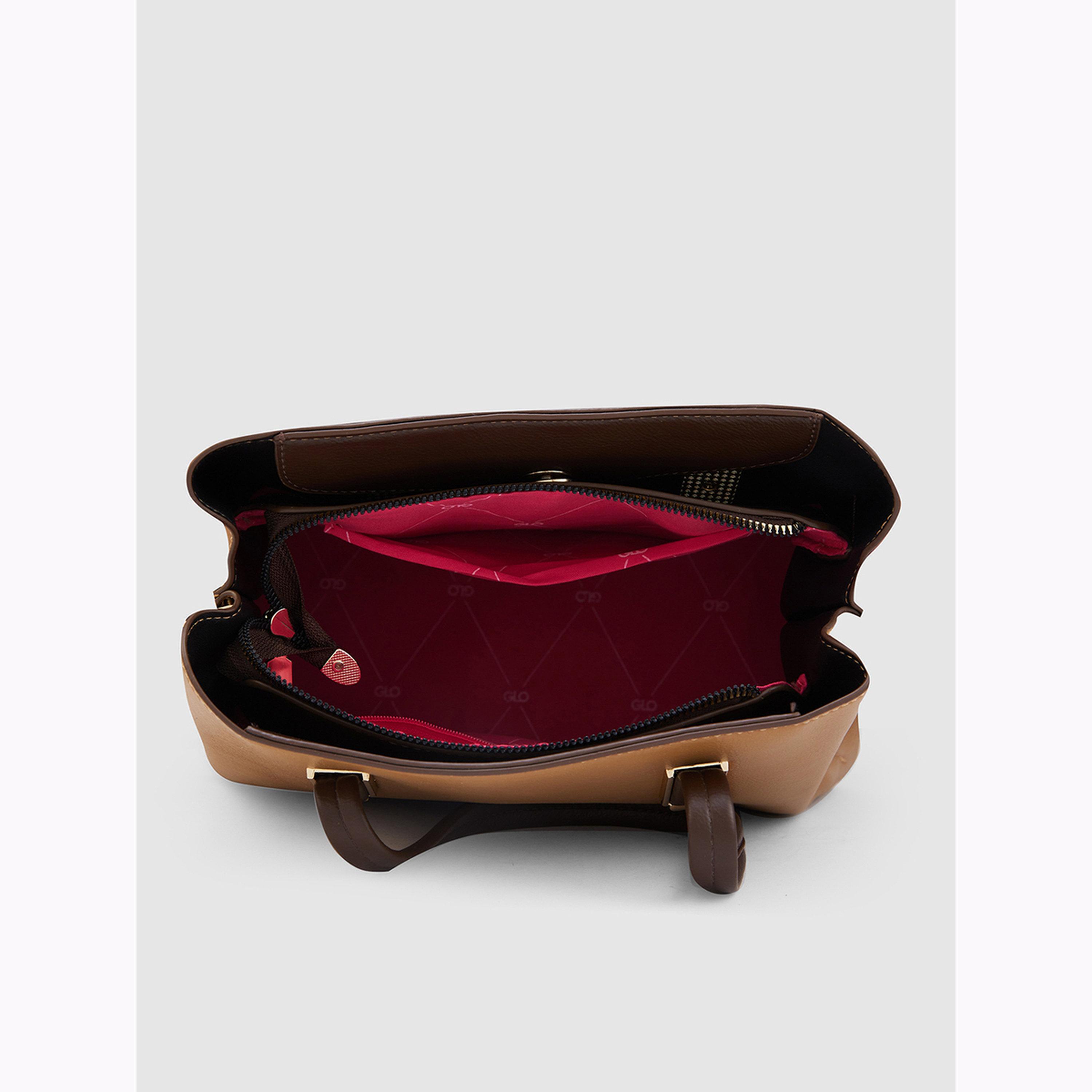 شنطة توت تان سادة من الجلد الصناعي-women-bagsandwallets-handbags-image-4