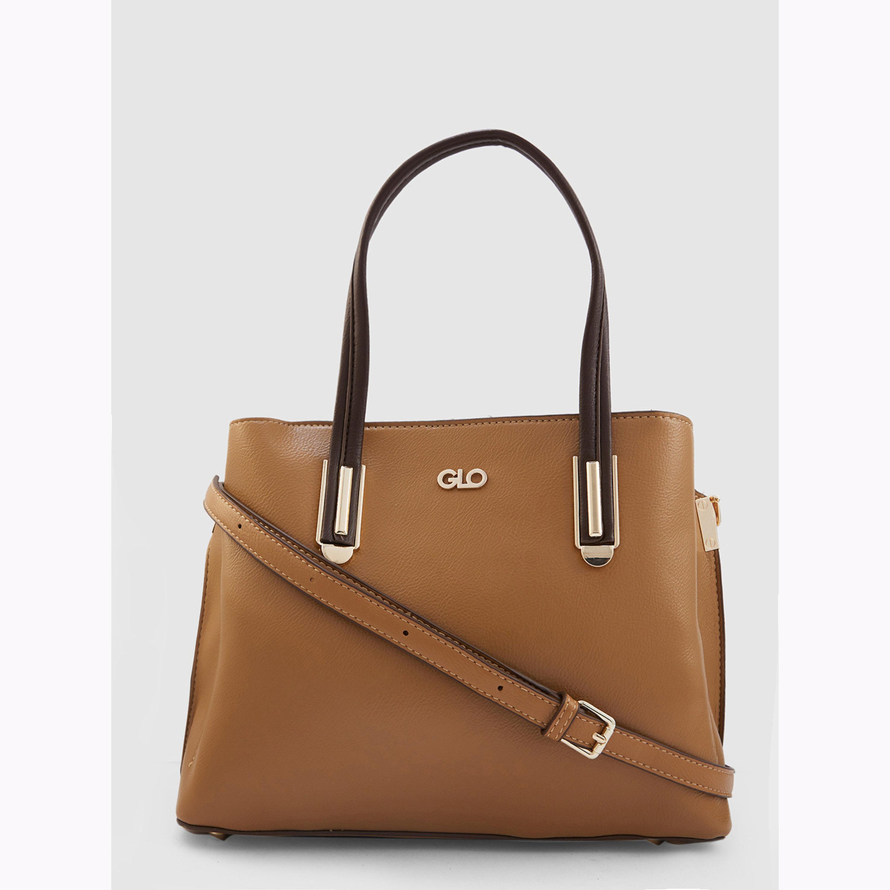 Globus X Styli Tan Solid Faux Leather Tote Bag-women-bagsandwallets-handbags-image-5