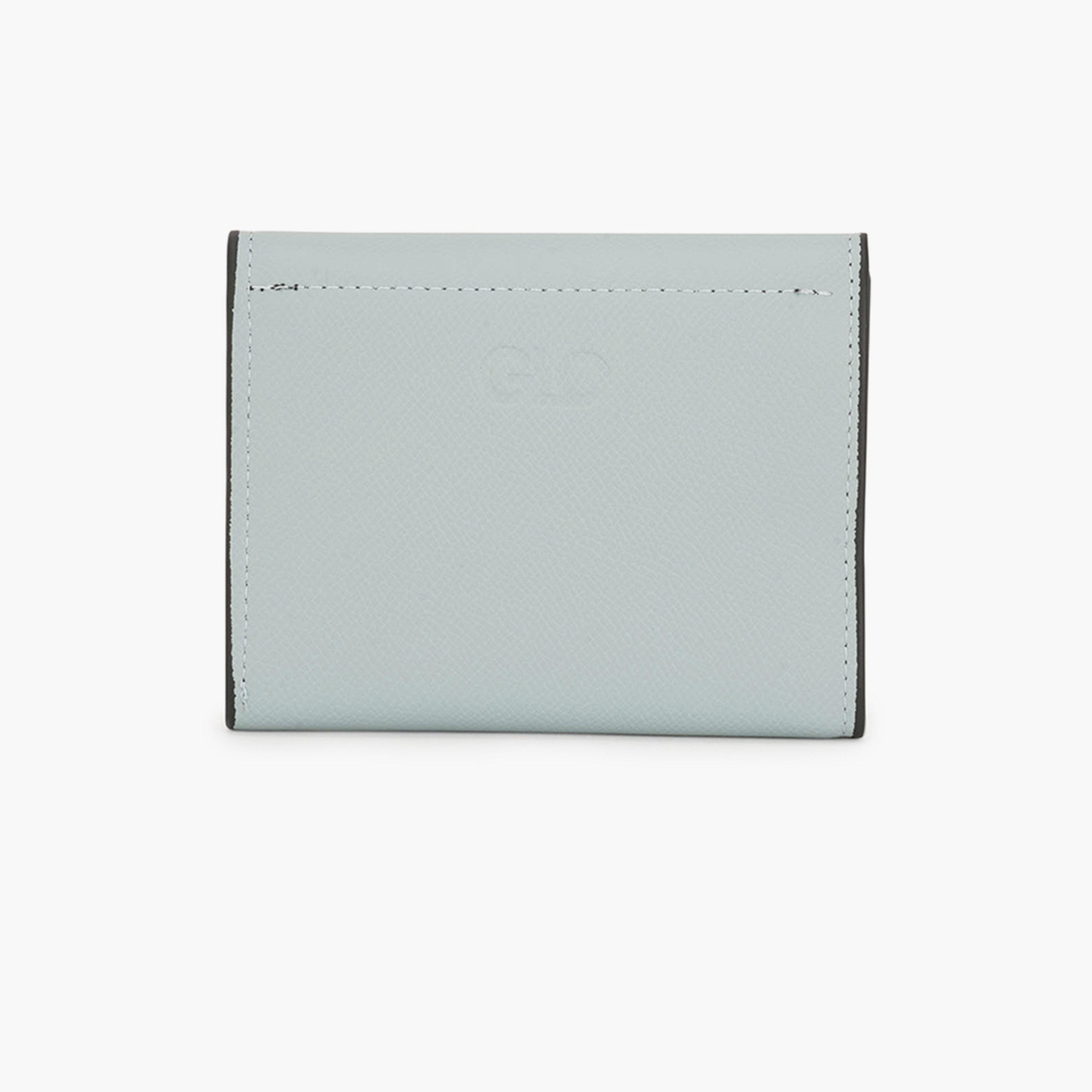 Globus X Styli Blue Textured Button Closure Bi-Fold Wallet-women-bagsandwallets-wallets-image-2