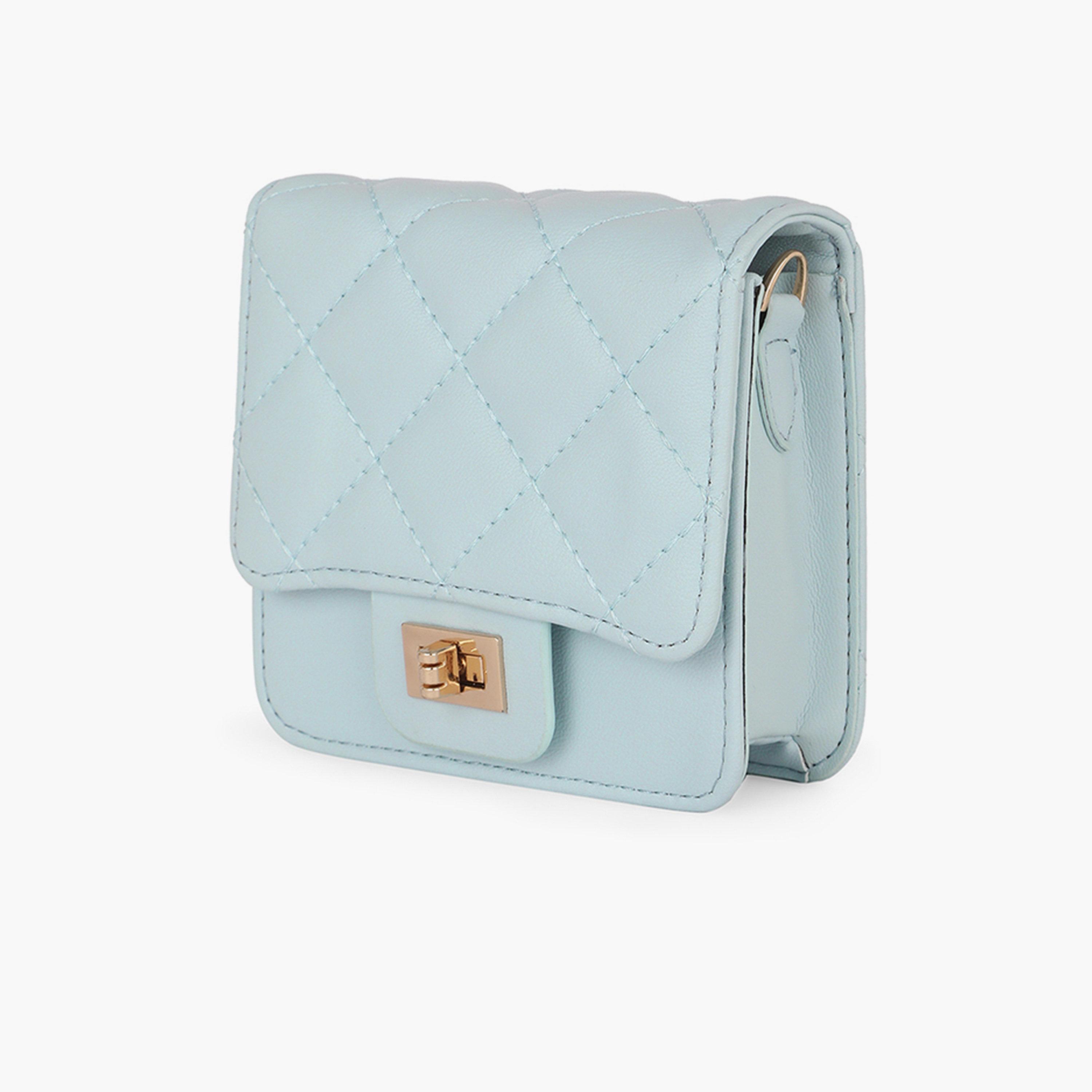 شنطة كروس صغيرة زرقاء بتصميم مبطن ومنفوخ-women-bagsandwallets-handbags-image-2